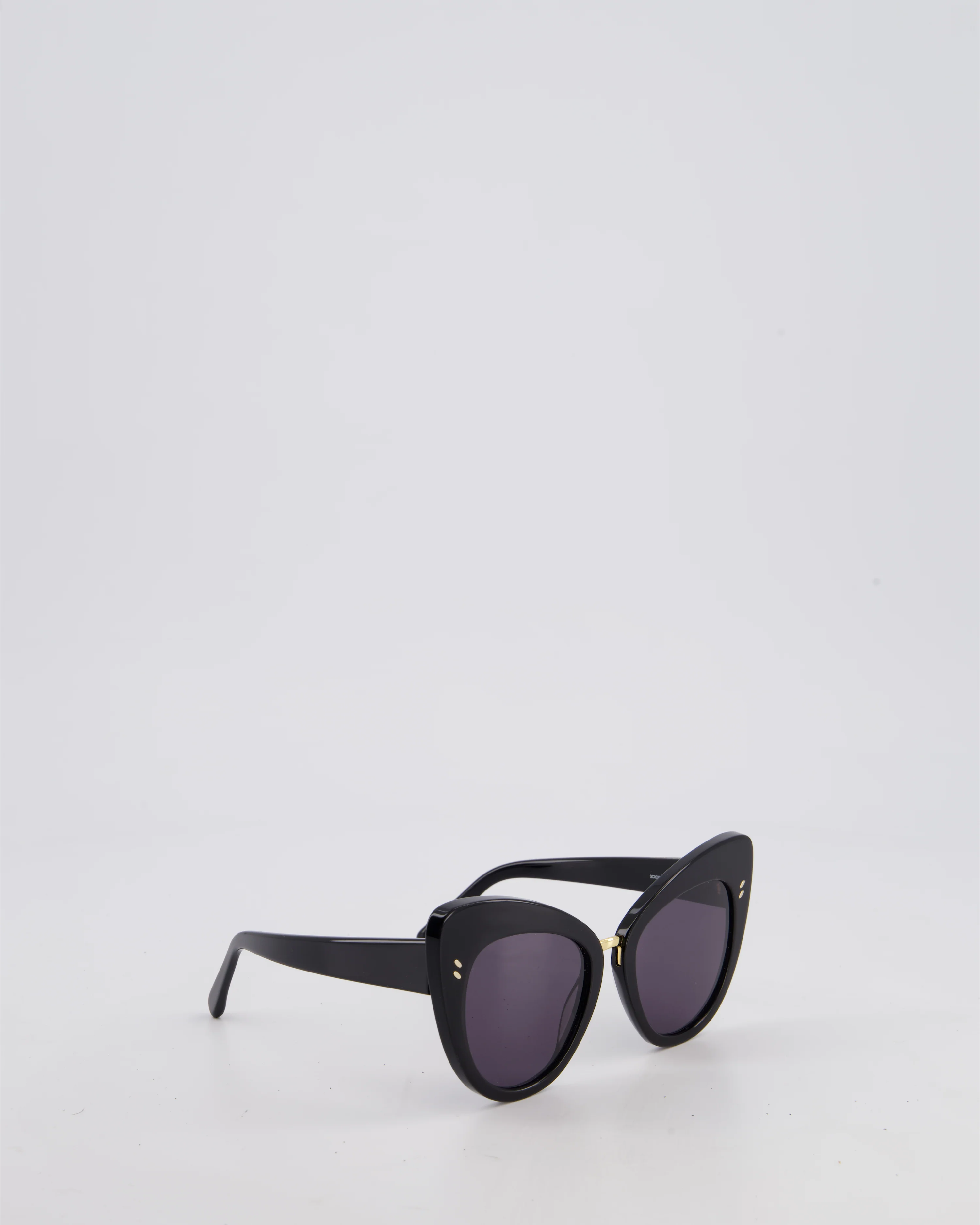Stella McCartney Black Lunettes De Soleil Sunglasses with Gold Hardware