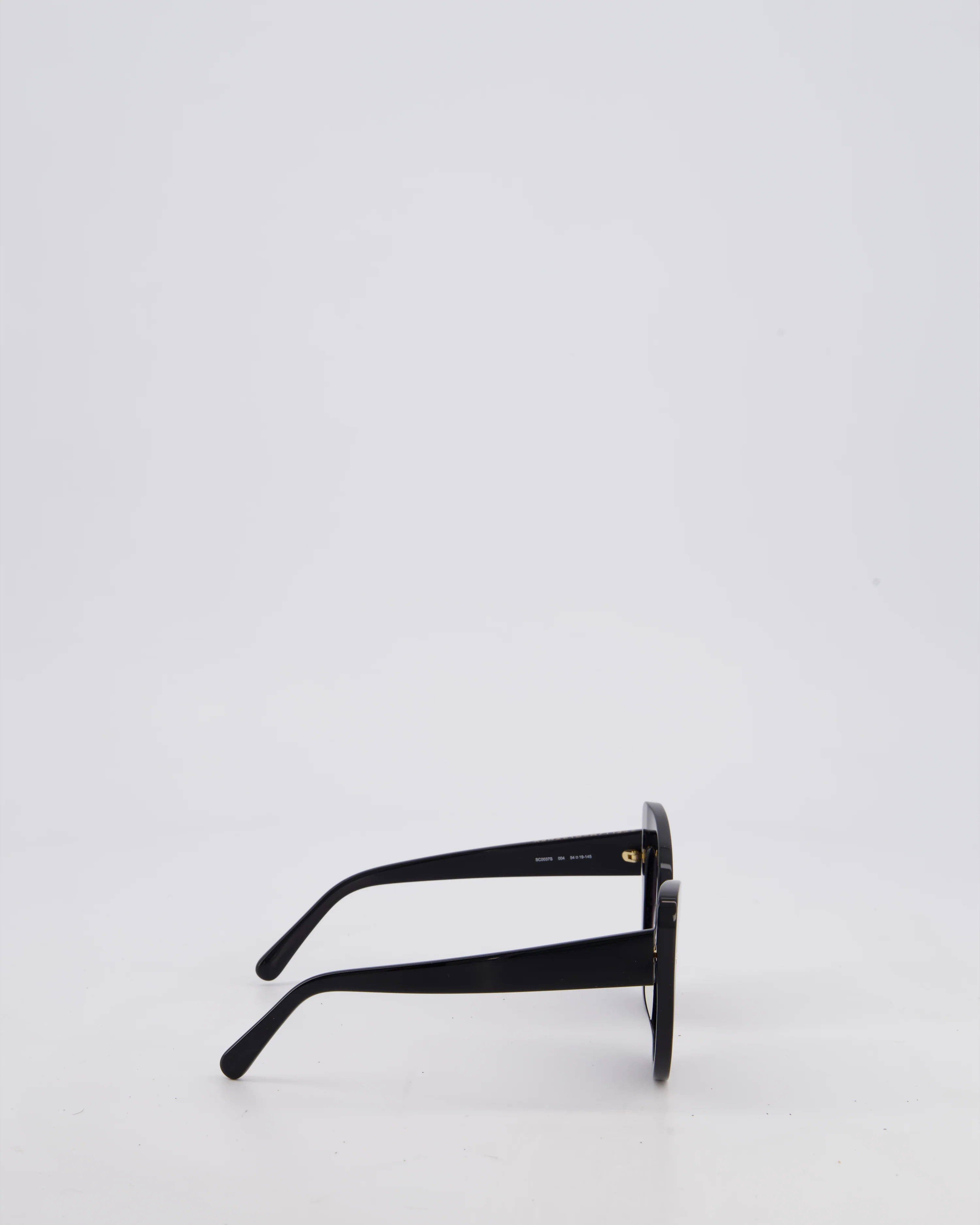 Stella McCartney Black Lunettes De Soleil Sunglasses with Gold Hardware - Image 4