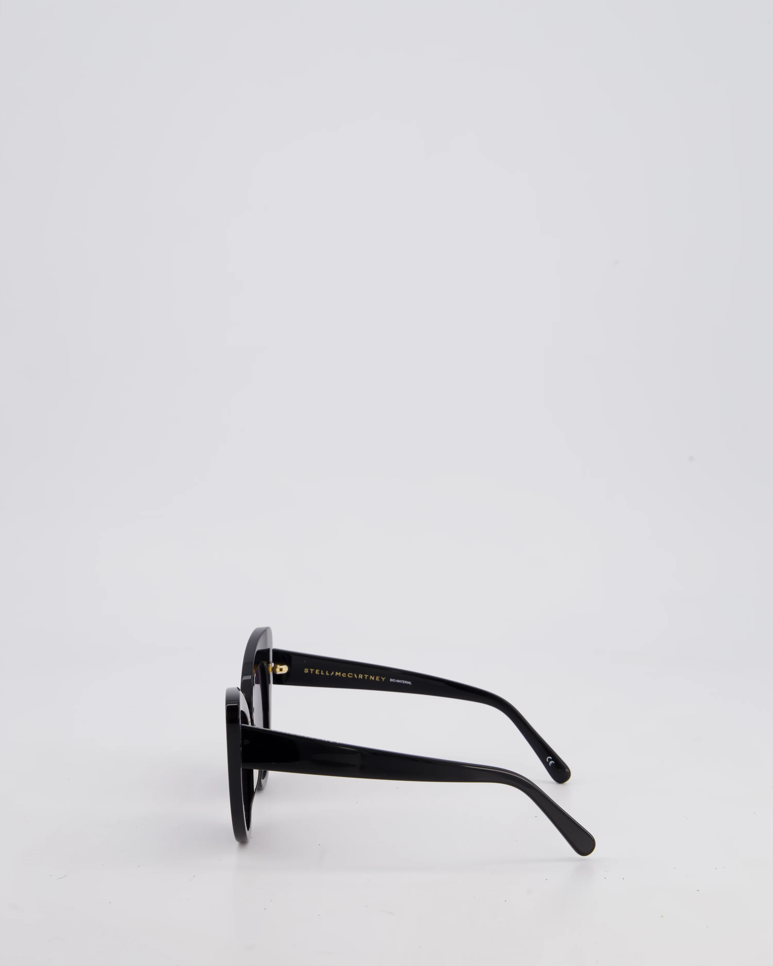 Stella McCartney Black Lunettes De Soleil Sunglasses with Gold Hardware - Image 5