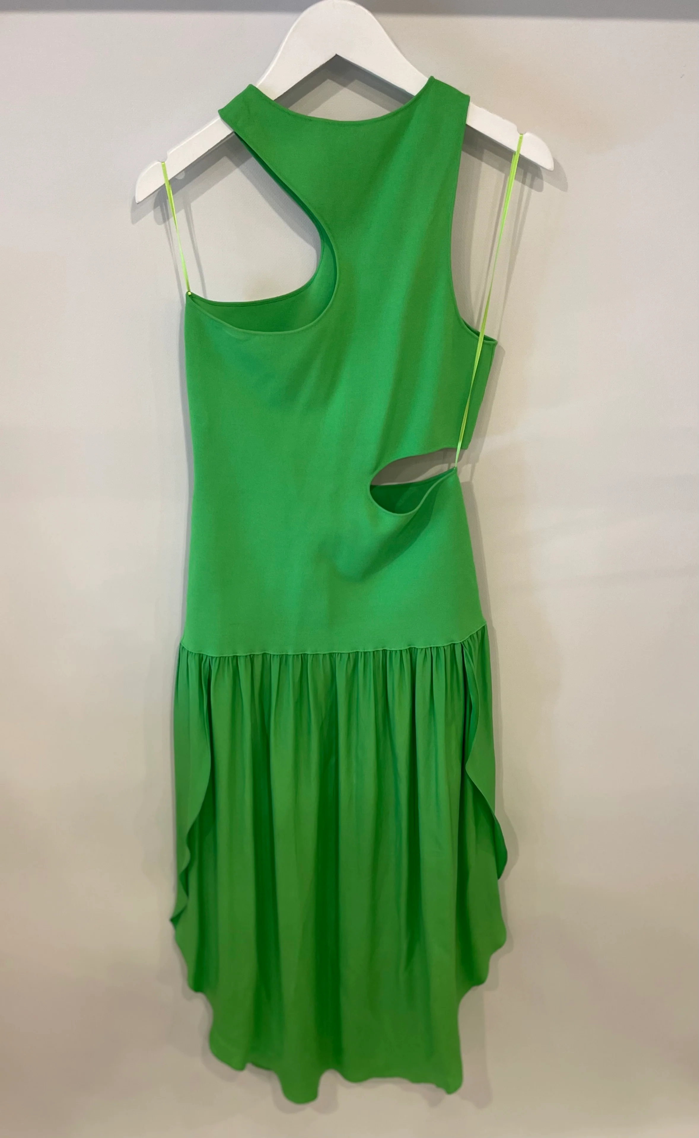 Stella McCartney Green Sleeveless Silk Cut Out Maxi Dress Size IT 42 (UK 10) - Image 9