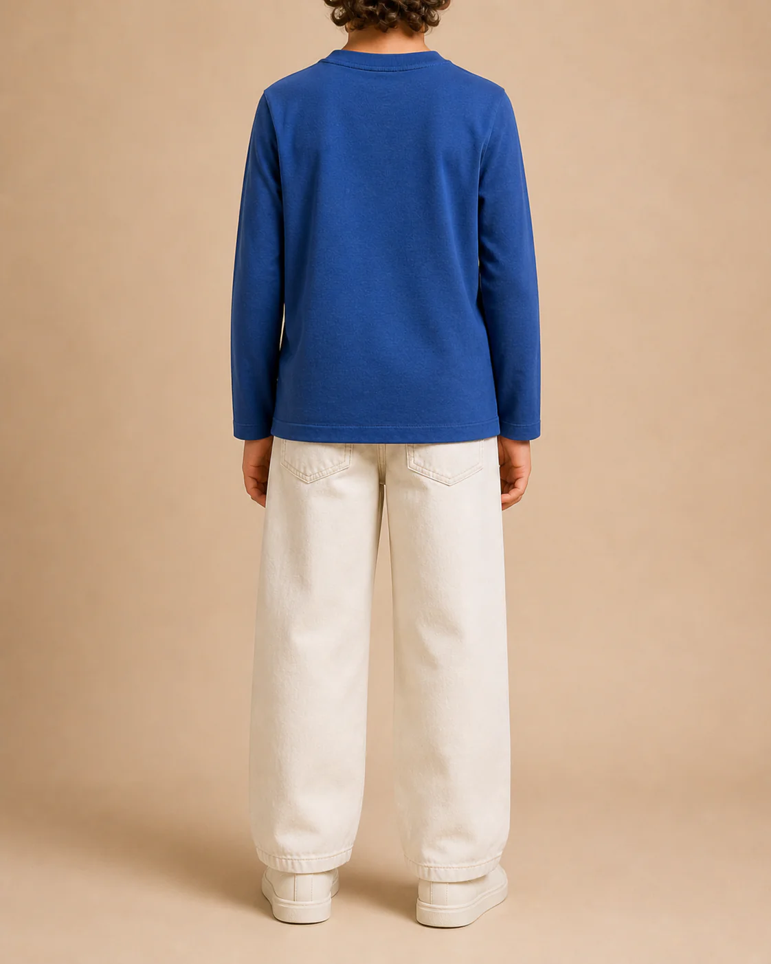 Stone Island Kids Blue Long-Sleeve T-Shirt with Logo Detail Size 10 years - Image 2