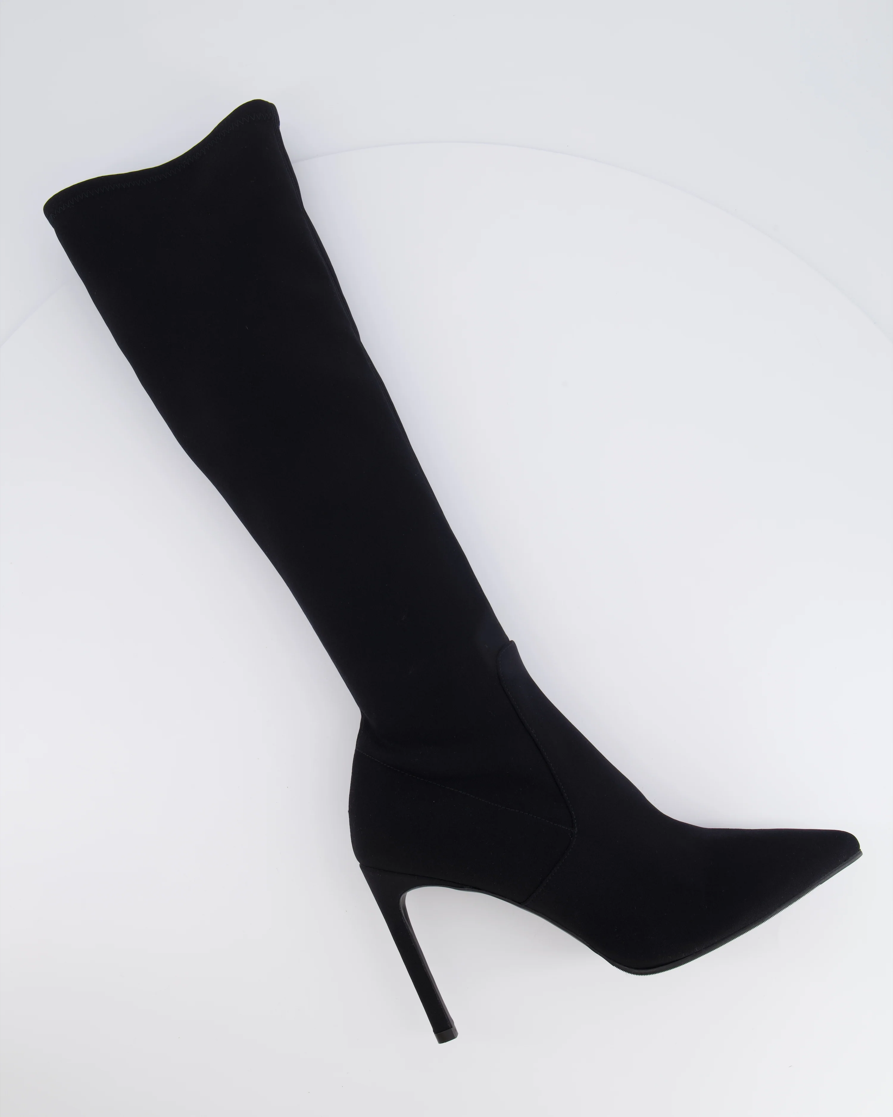 Stuart Weitzman Black Nylon Stretch Knee-High Boots Size EU 41 RRP £600