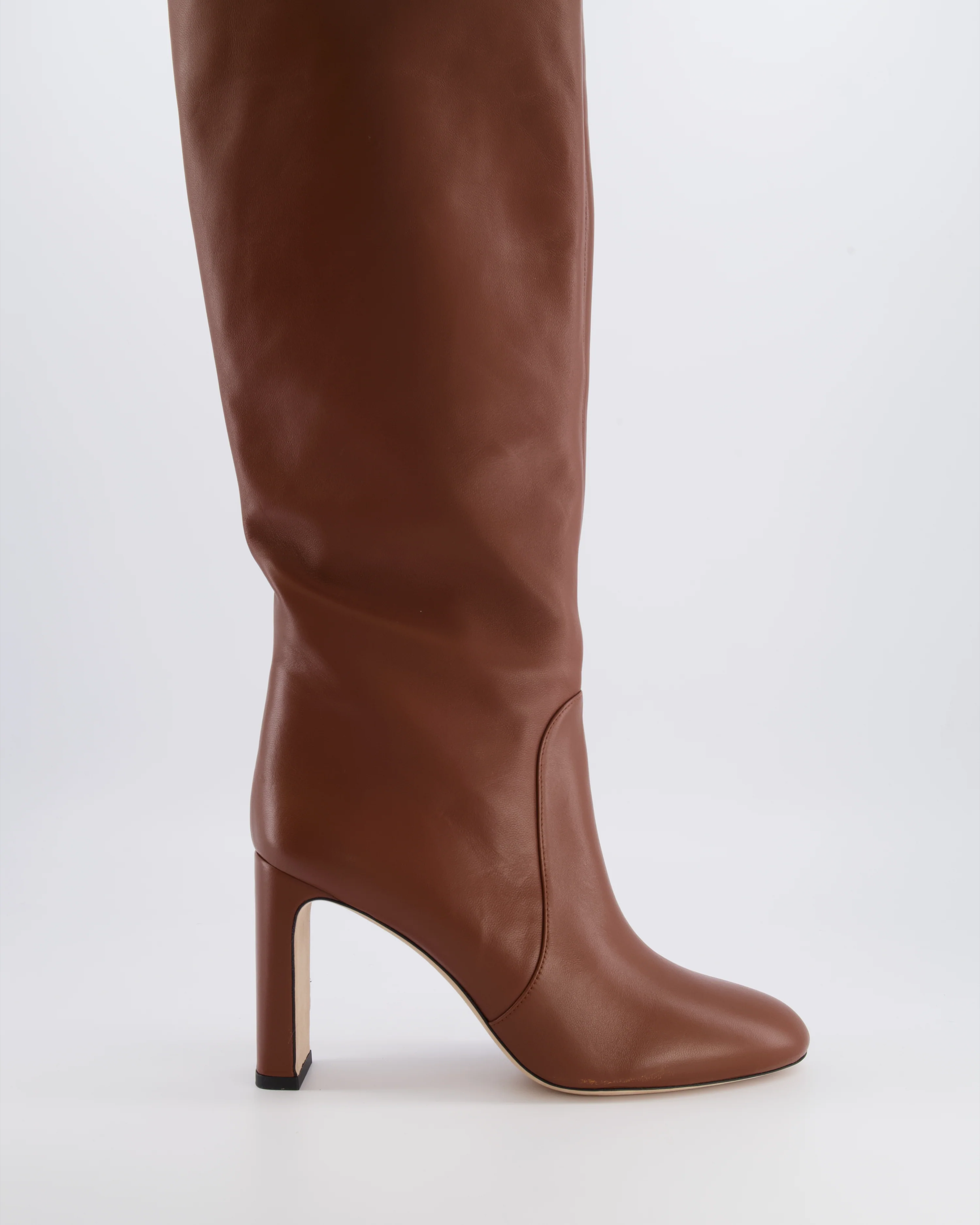 Stuart Weitzman Brown Nappa Leather Babette High-Knee Boots Size EU 42 RRP £795 - Image 3