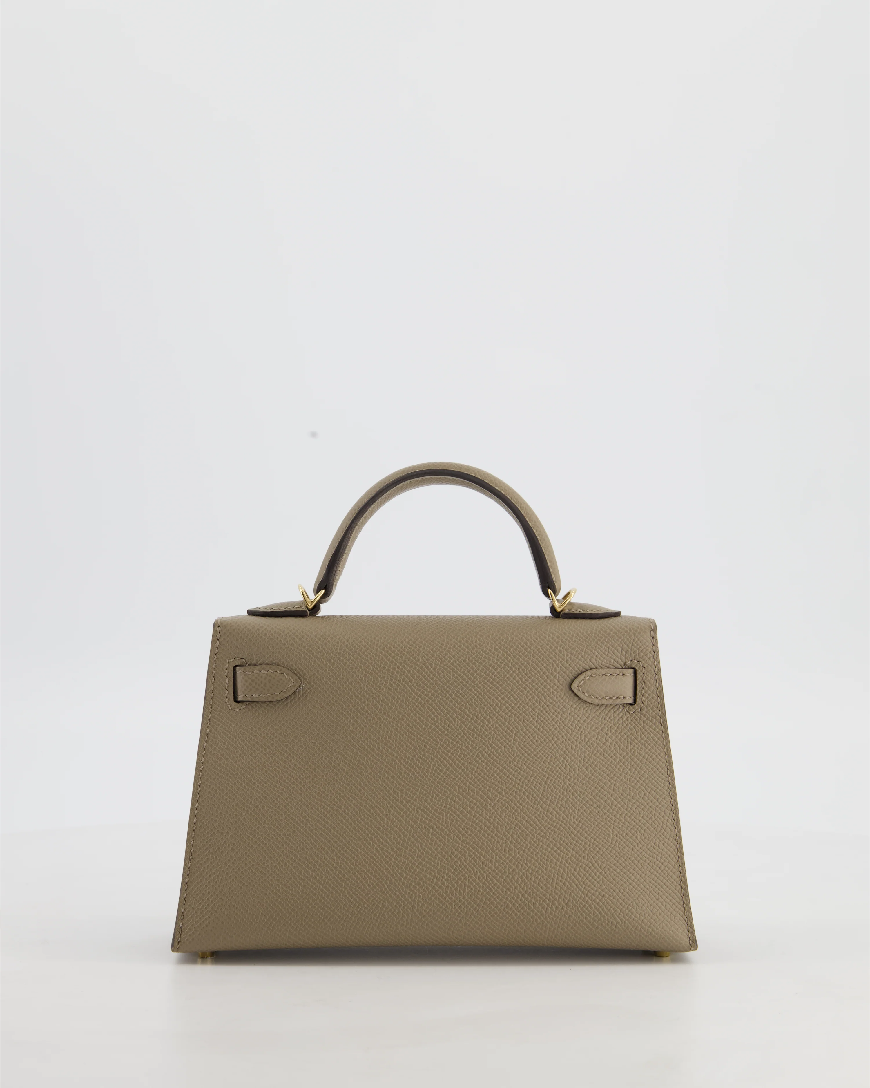 *SUPER RARE* Hermès HSS Mini Kelly II 20 Bag in Gris Tourterelle & Gris Perle Interior Epsom Leather with Permabrass Hardware - Image 7