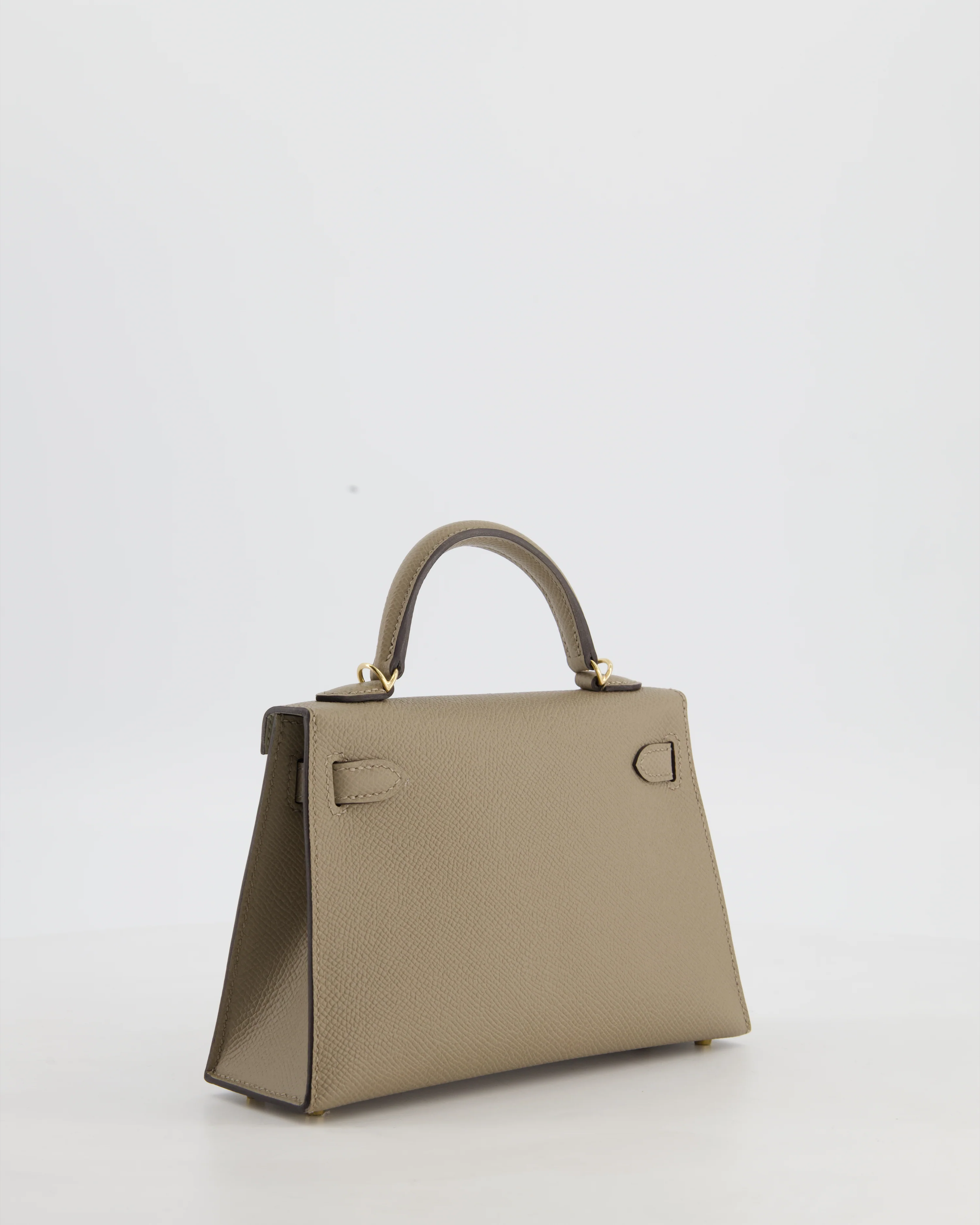 *SUPER RARE* Hermès HSS Mini Kelly II 20 Bag in Gris Tourterelle & Gris Perle Interior Epsom Leather with Permabrass Hardware - Image 8