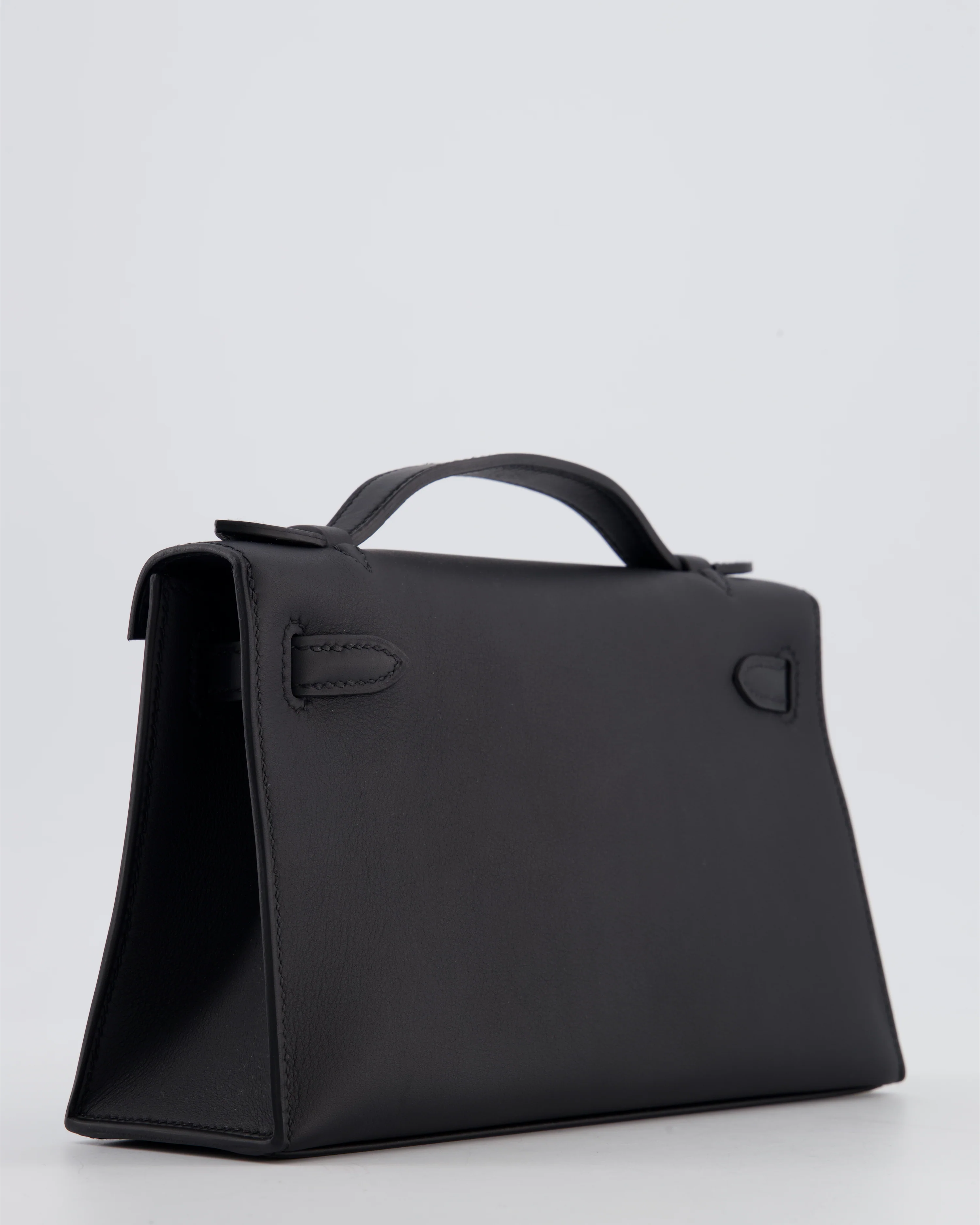 *SUPER RARE* Hermès Mini Kelly Pochette Bag in Noir Swift Leather with Gold Hardware - Image 13