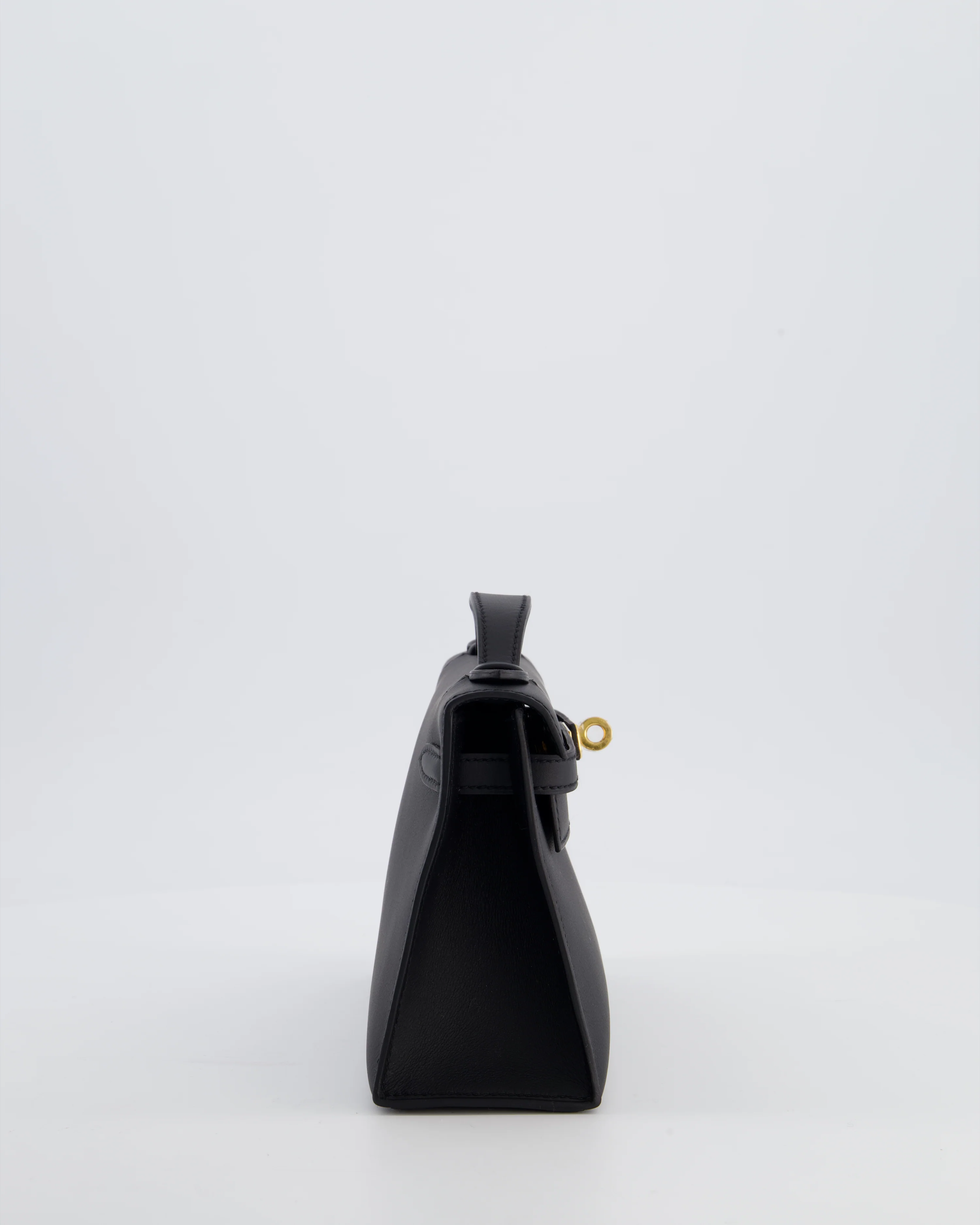 *SUPER RARE* Hermès Mini Kelly Pochette Bag in Noir Swift Leather with Gold Hardware - Image 4