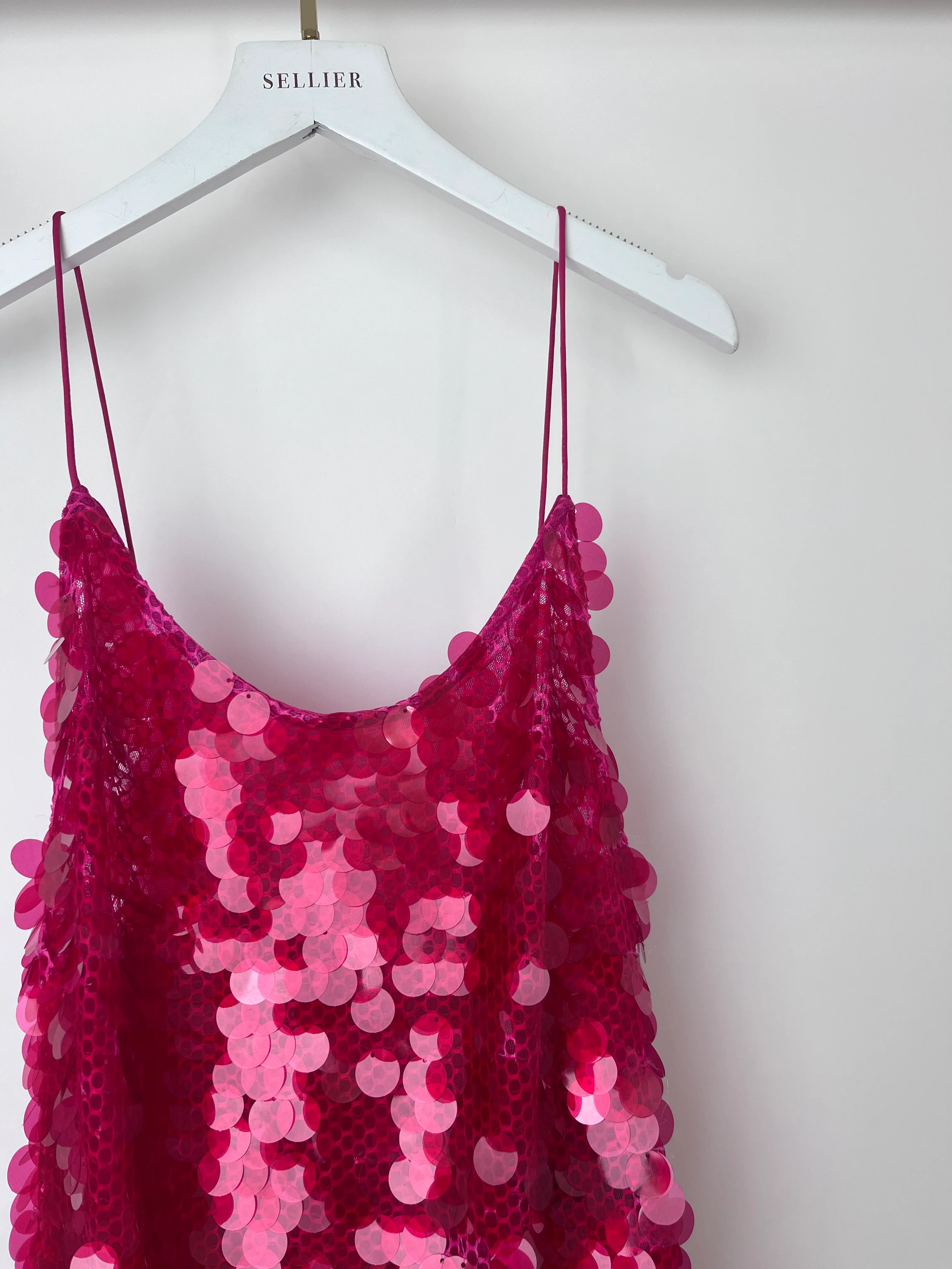 The New Arrivals by Ilkyaz Ozel Sequin Gwyneth Maxi Dress in Flamboyante Size FR 34 (UK 6) - Image 11