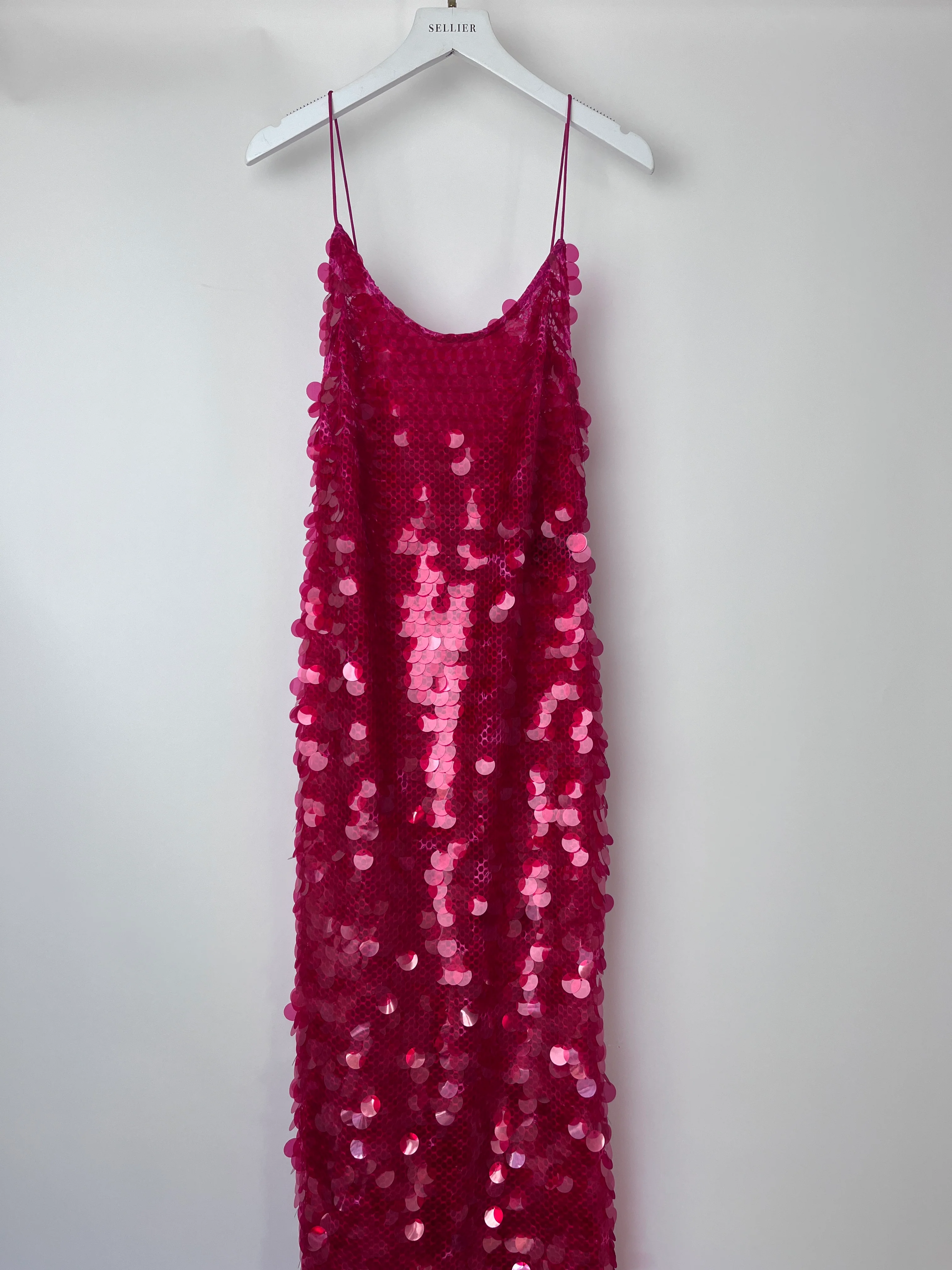 The New Arrivals by Ilkyaz Ozel Sequin Gwyneth Maxi Dress in Flamboyante Size FR 34 (UK 6) - Image 12