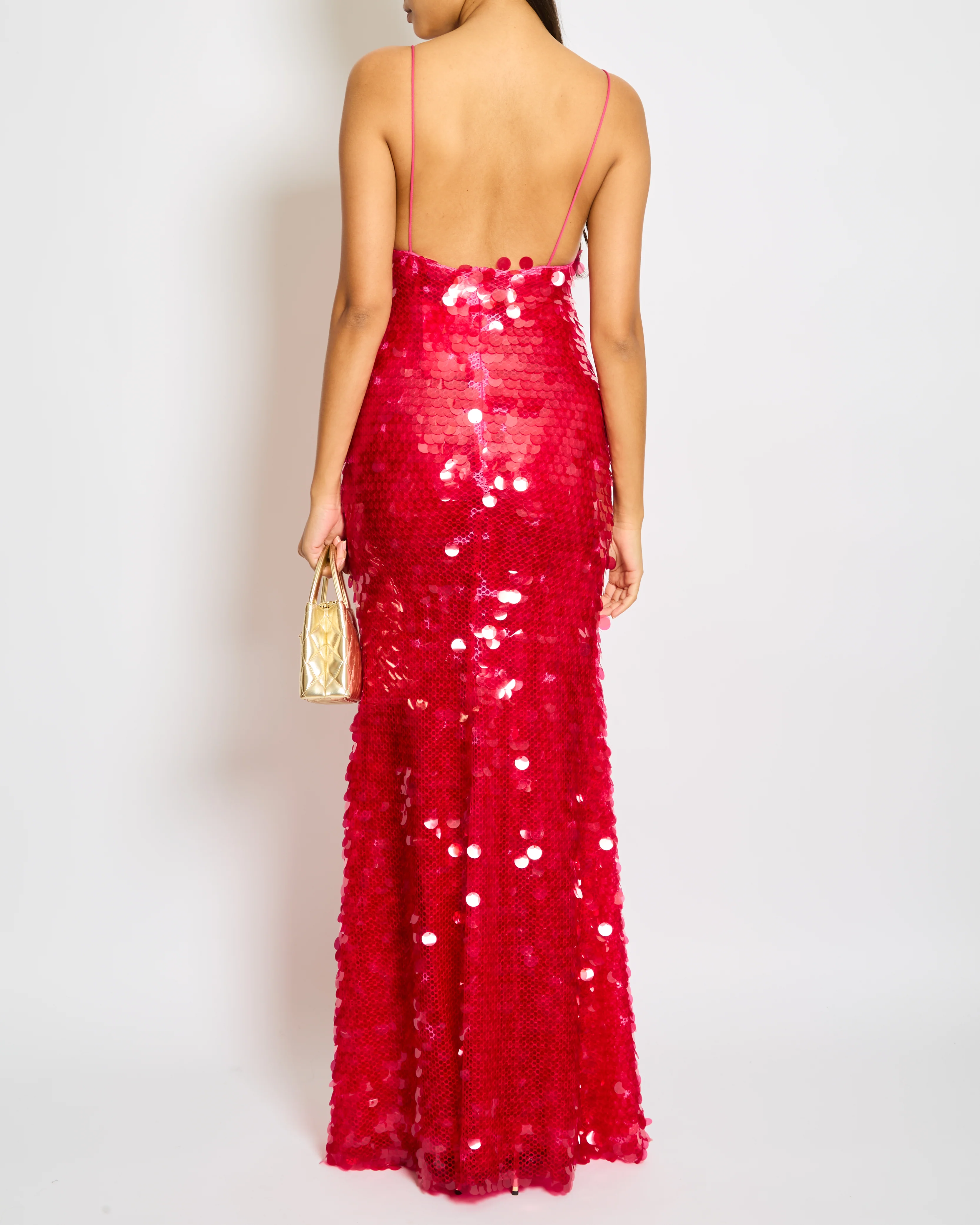 The New Arrivals by Ilkyaz Ozel Sequin Gwyneth Maxi Dress in Flamboyante Size FR 34 (UK 6) - Image 5