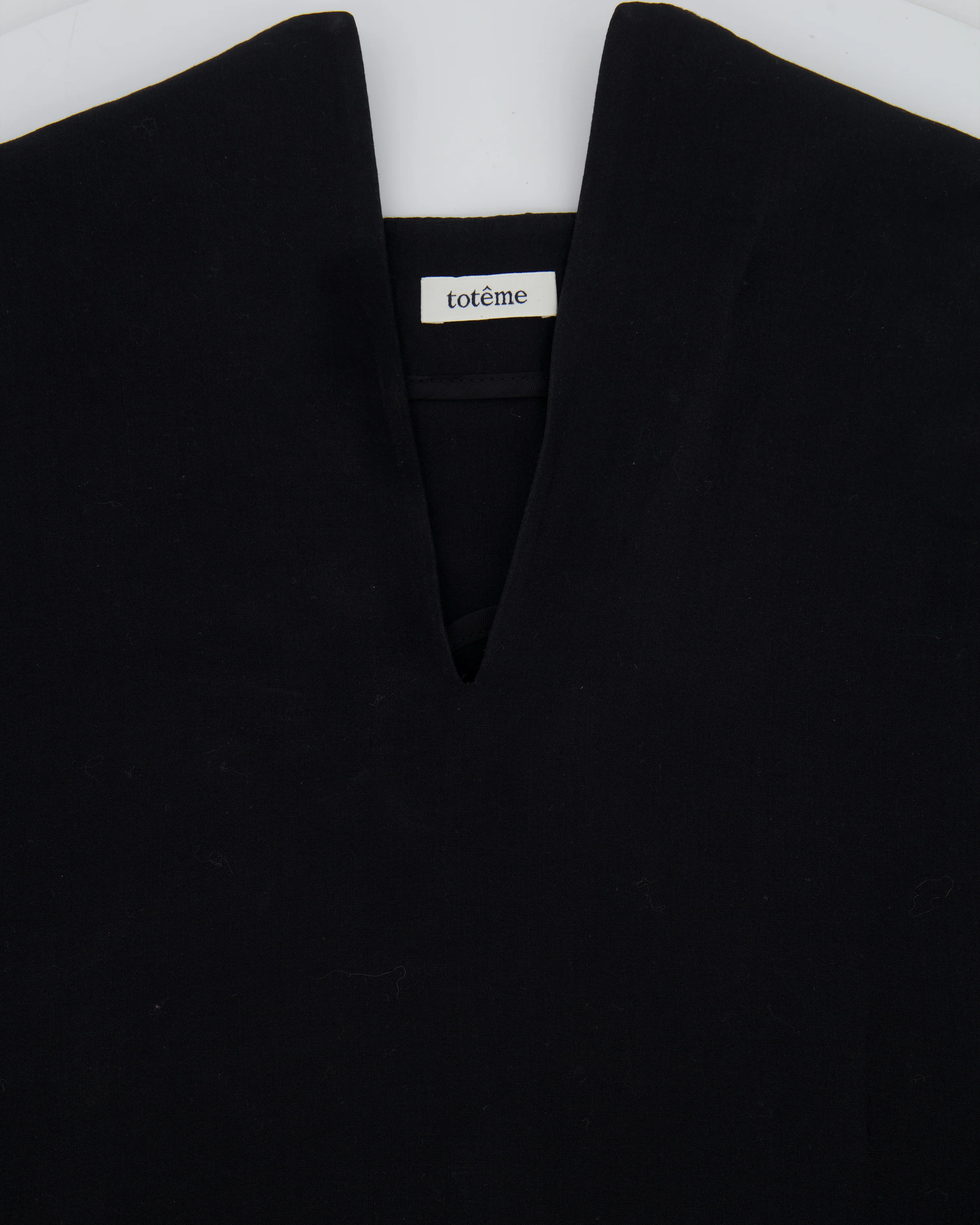 Toteme Black Cotton and Silk Blend Short Sleeved Azzuro Top Size XS (UK 6) - Image 6