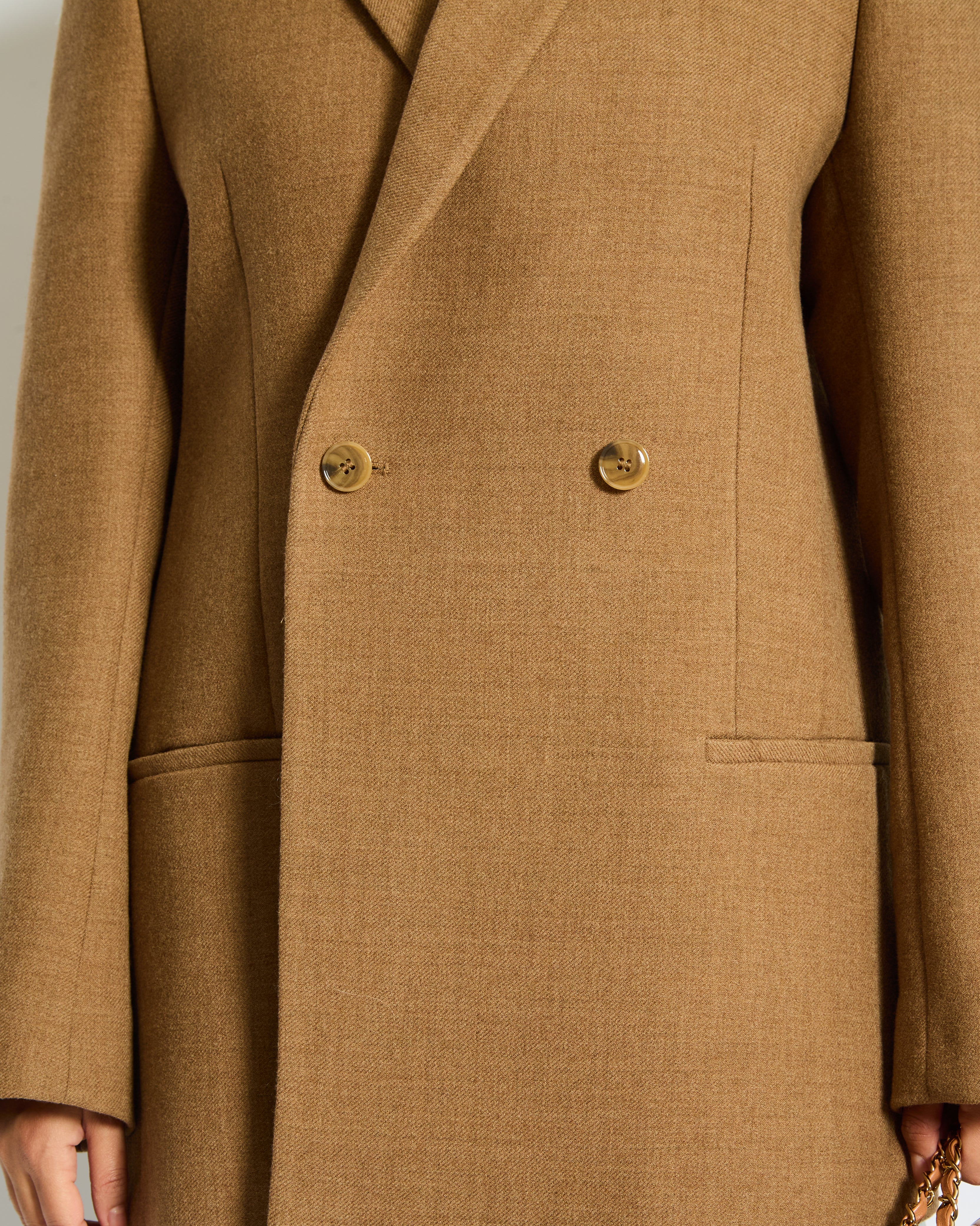 Toteme Brown Oversized Double-Breasted Blazer Size FR 36 (UK 8) - Image 3