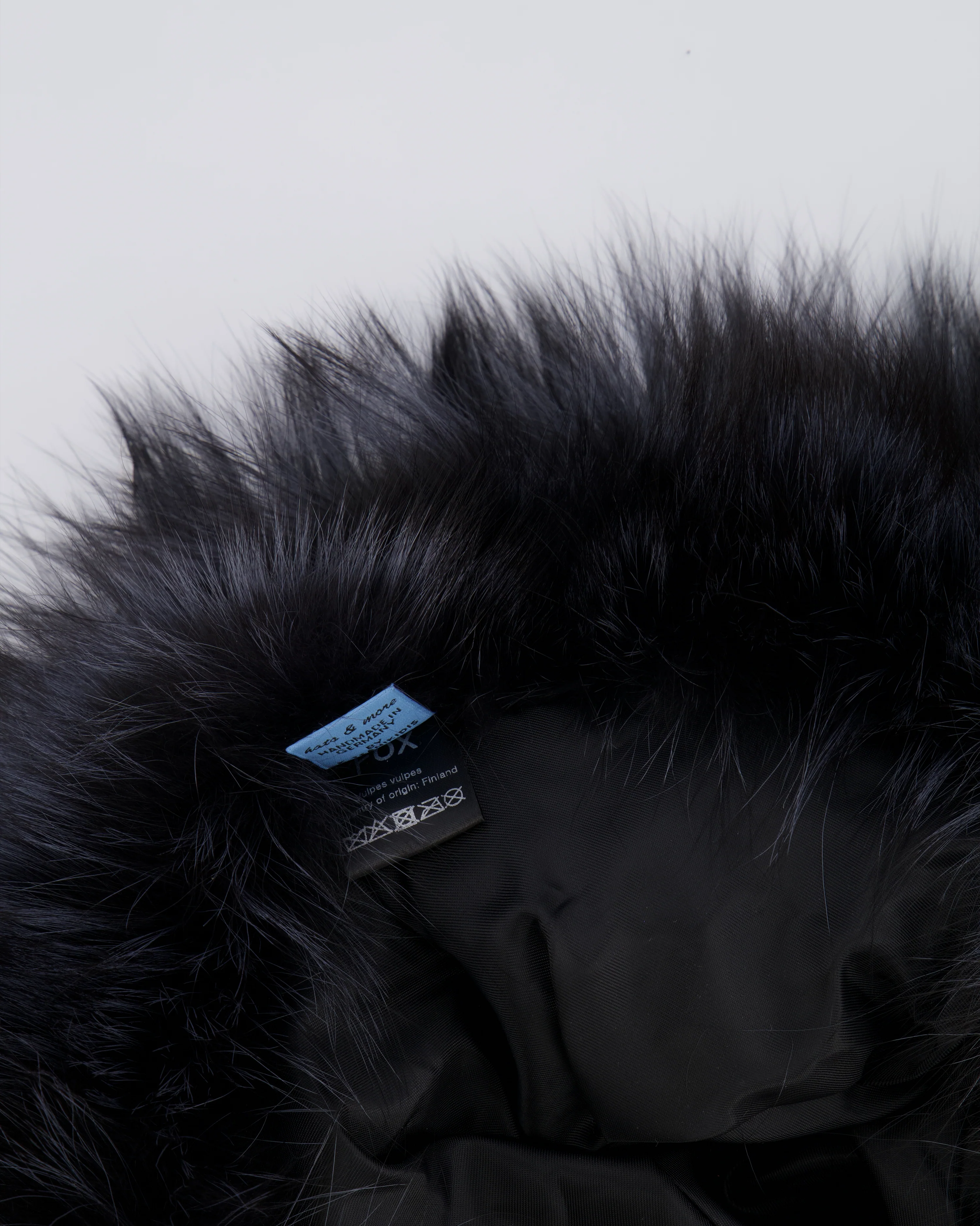 Tsanikidis Black and Silver Fox Chapka Hat with Leather Closure Detail One Size - Image 5