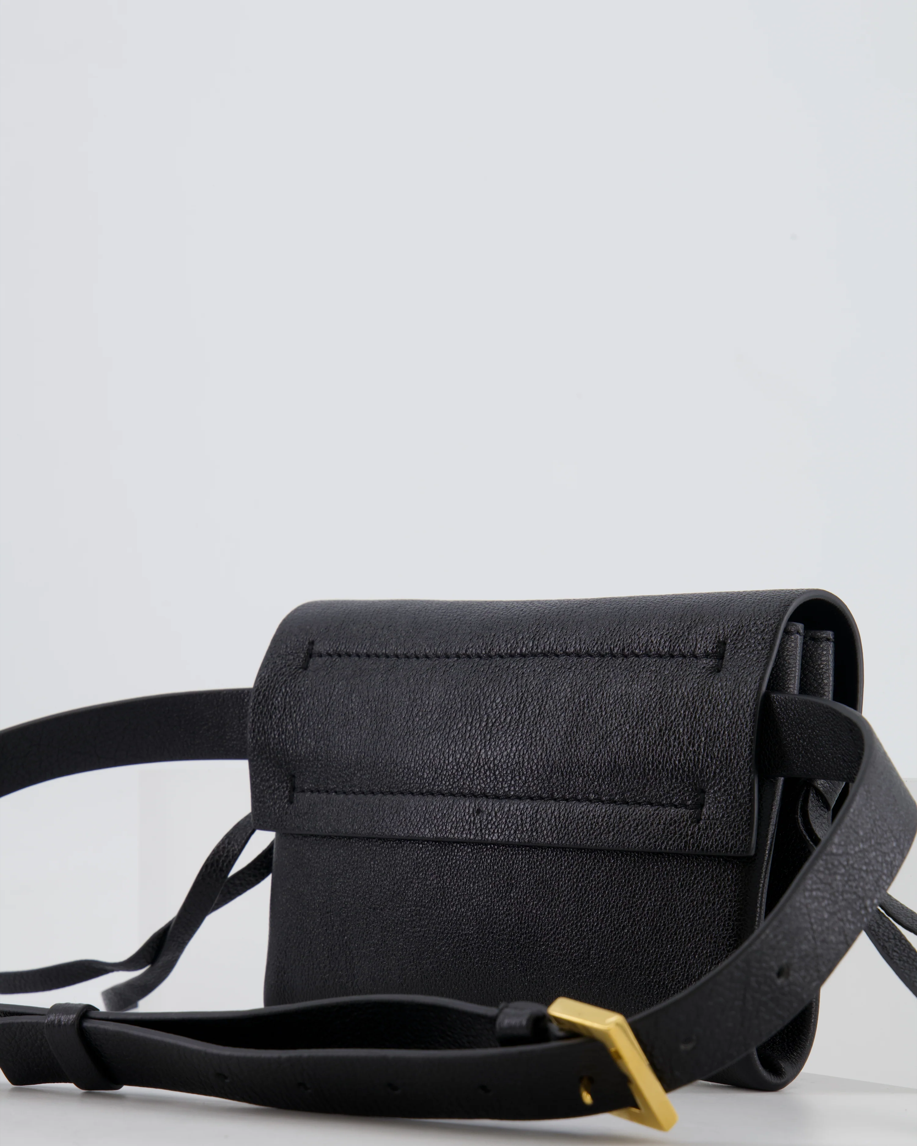 Valentino Black Leather VSling Belt Bag with Gold Logo RRP £1,450 - Image 12