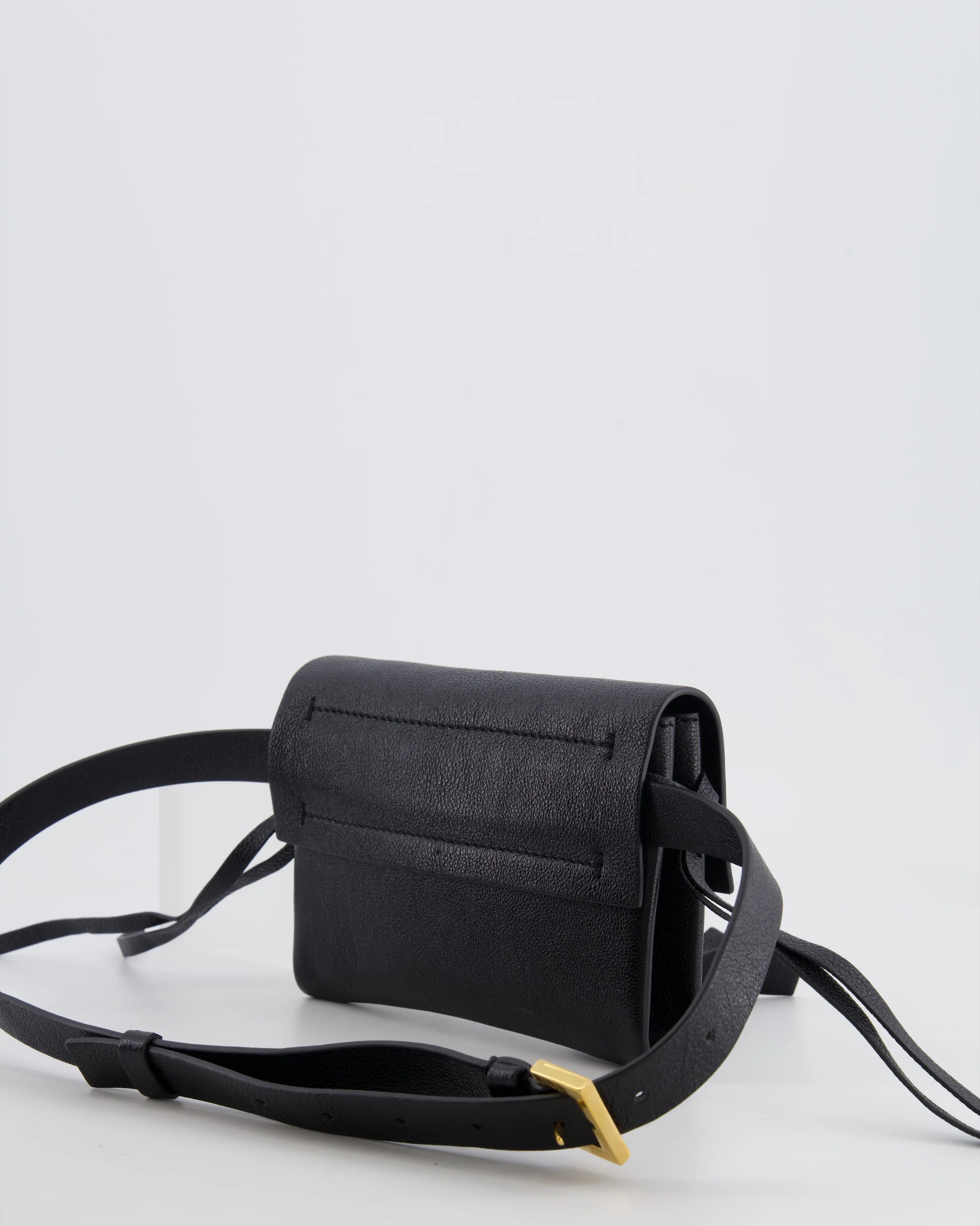 Valentino Black Leather VSling Belt Bag with Gold Logo RRP £1,450 - Image 6