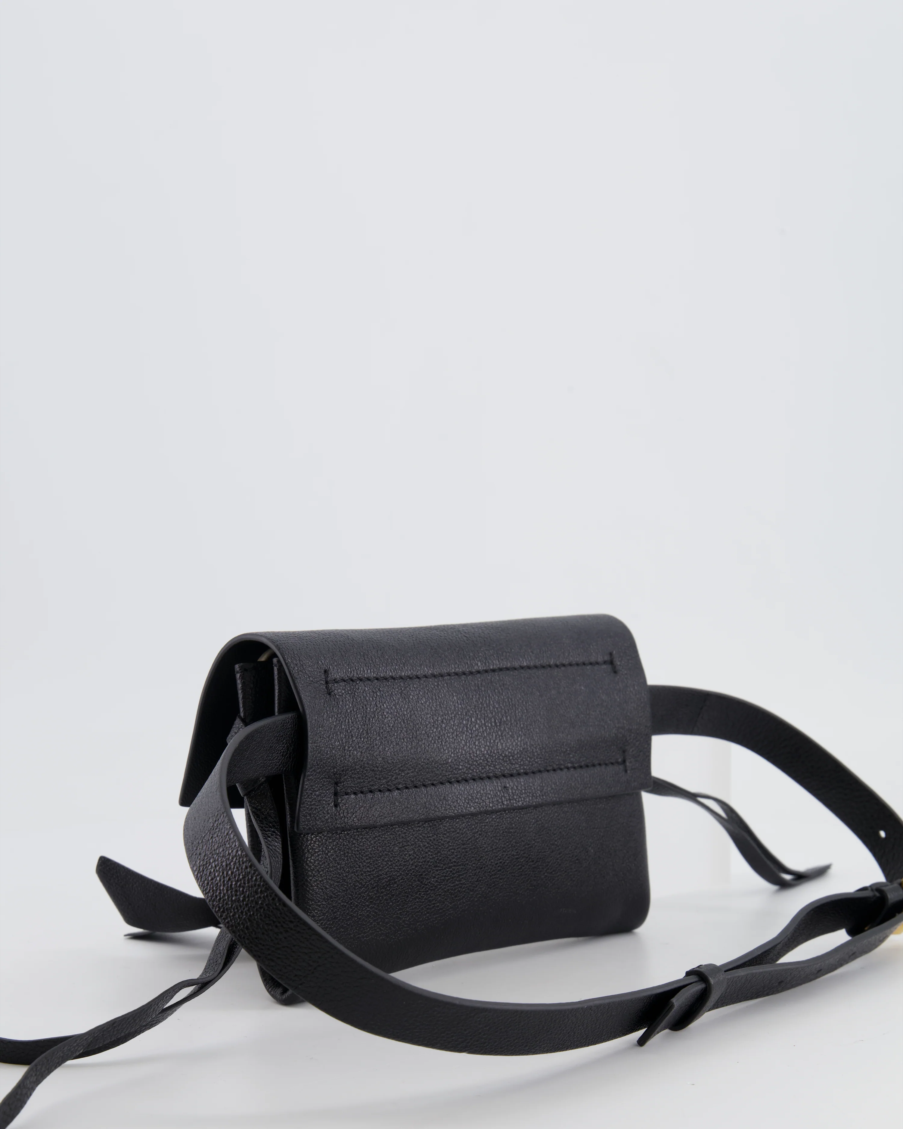 Valentino Black Leather VSling Belt Bag with Gold Logo RRP £1,450 - Image 7