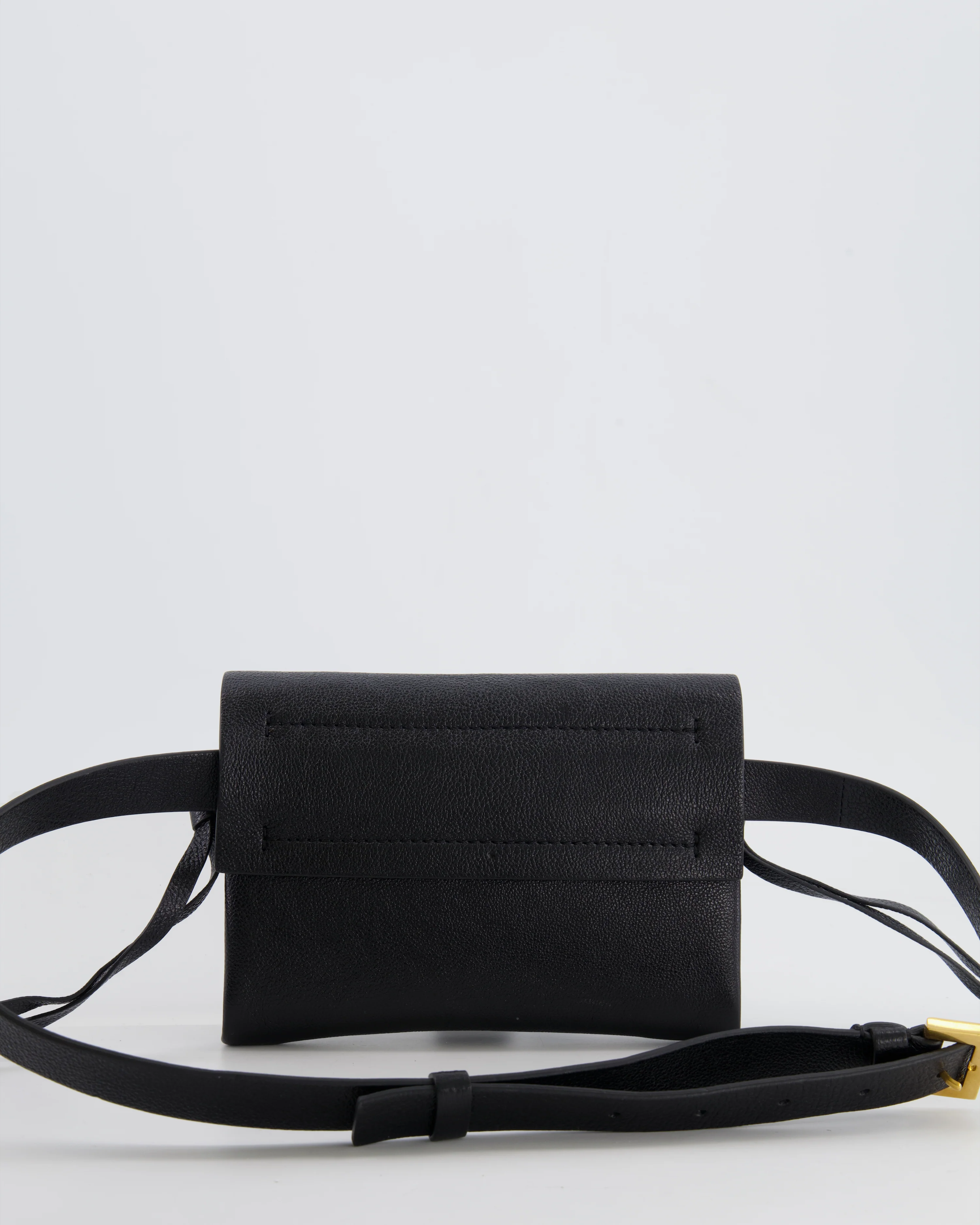 Valentino Black Leather VSling Belt Bag with Gold Logo RRP £1,450 - Image 8