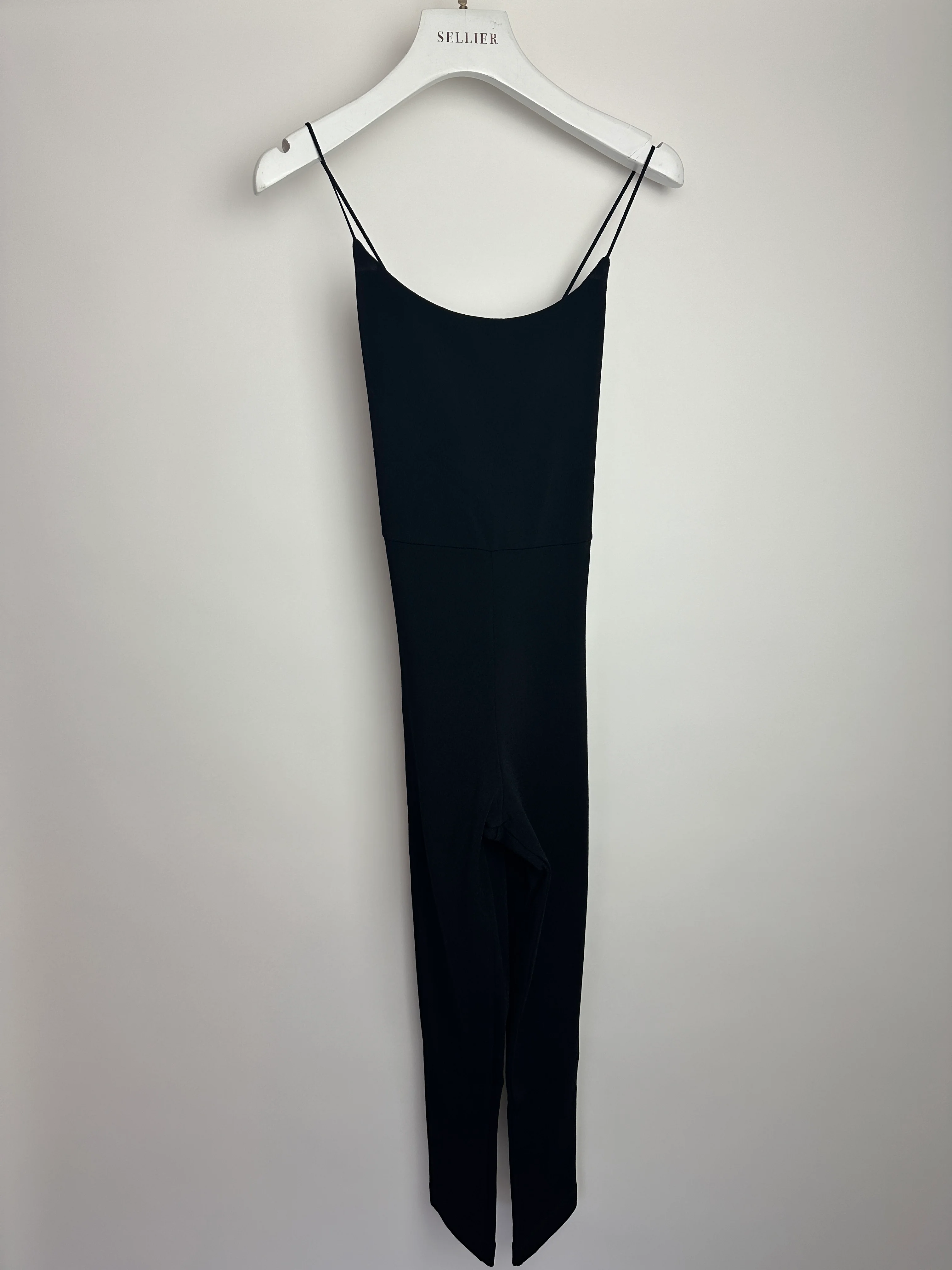 Valentino Black Spandex Spaghetti Strap Full Leg Bodysuit Size XS (UK 4) - Image 4