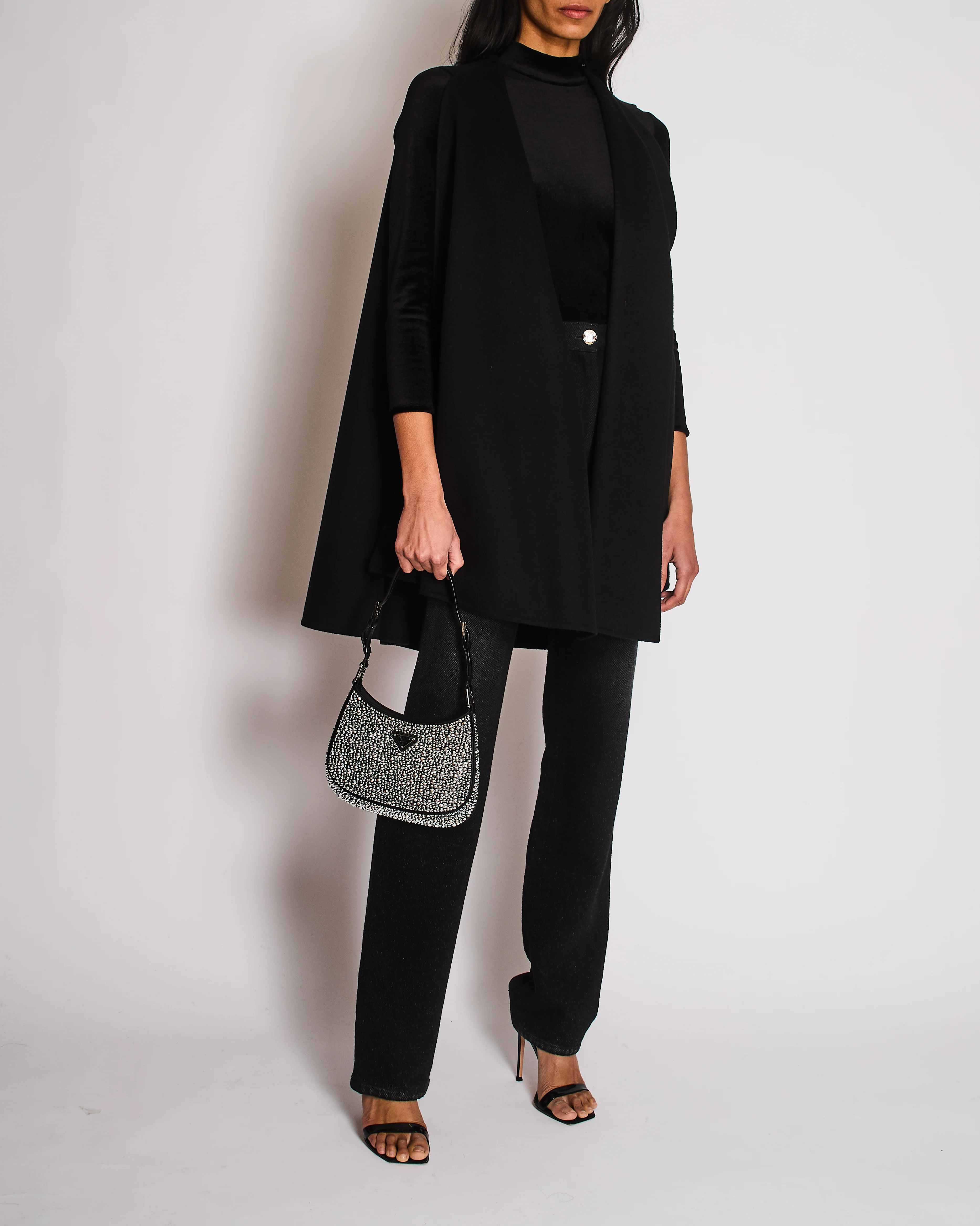 Valentino Black Wool Cape Size IT 38 (UK 6)