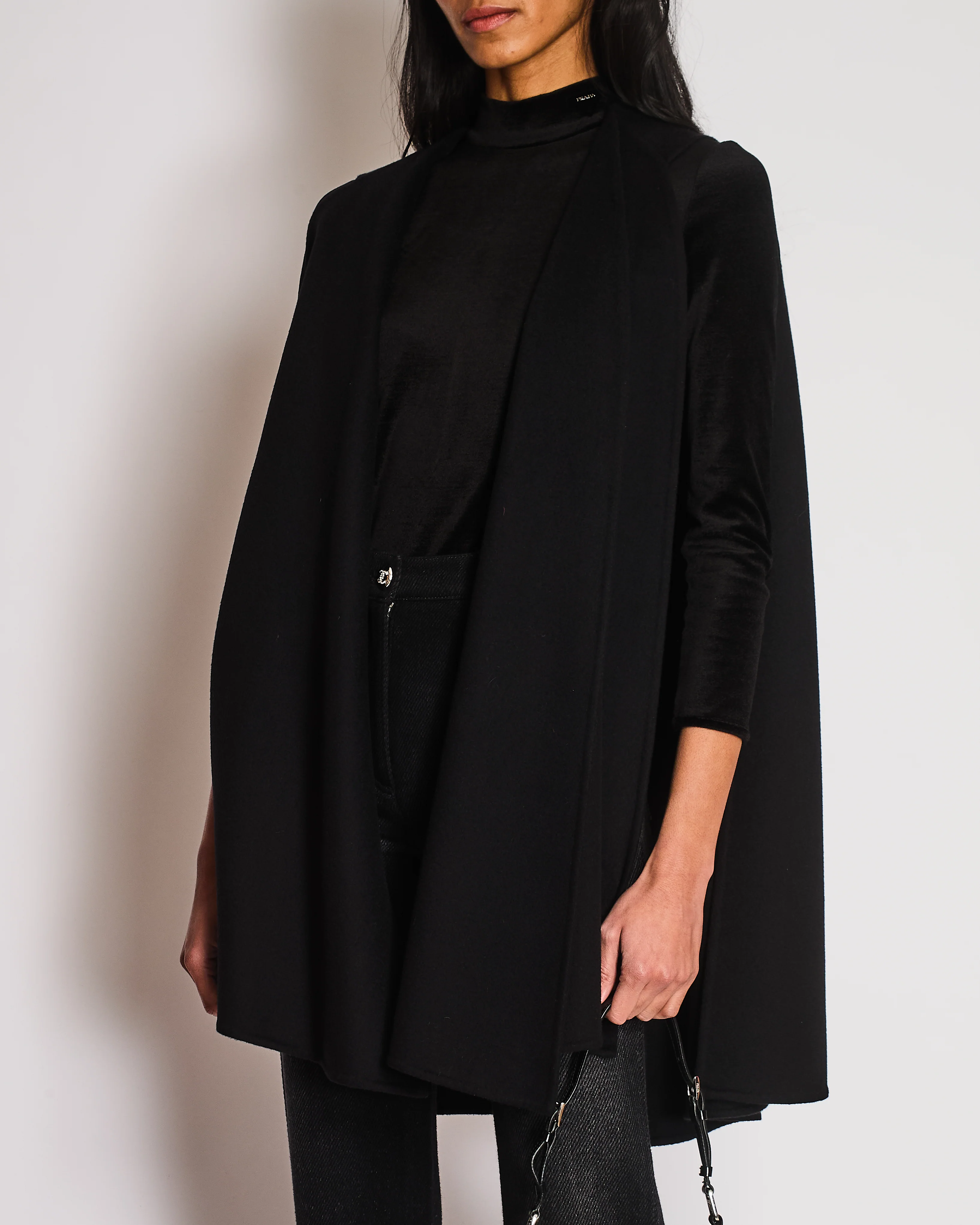 Valentino Black Wool Cape Size IT 38 (UK 6) - Image 2