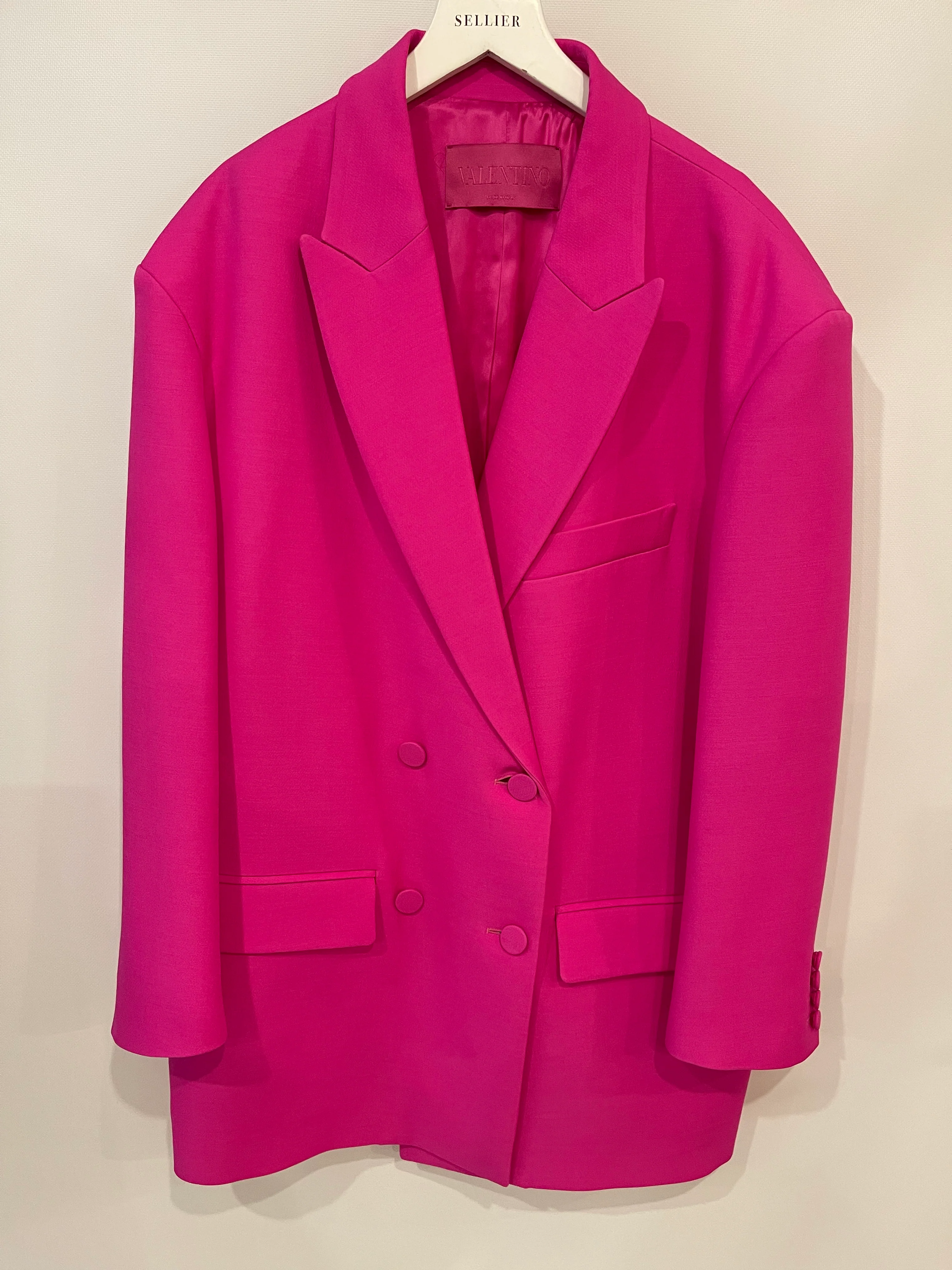 Valentino Hot Pink Blazer Jacket and Matching Trousers Set Size IT 42 (UK 10) - Image 10