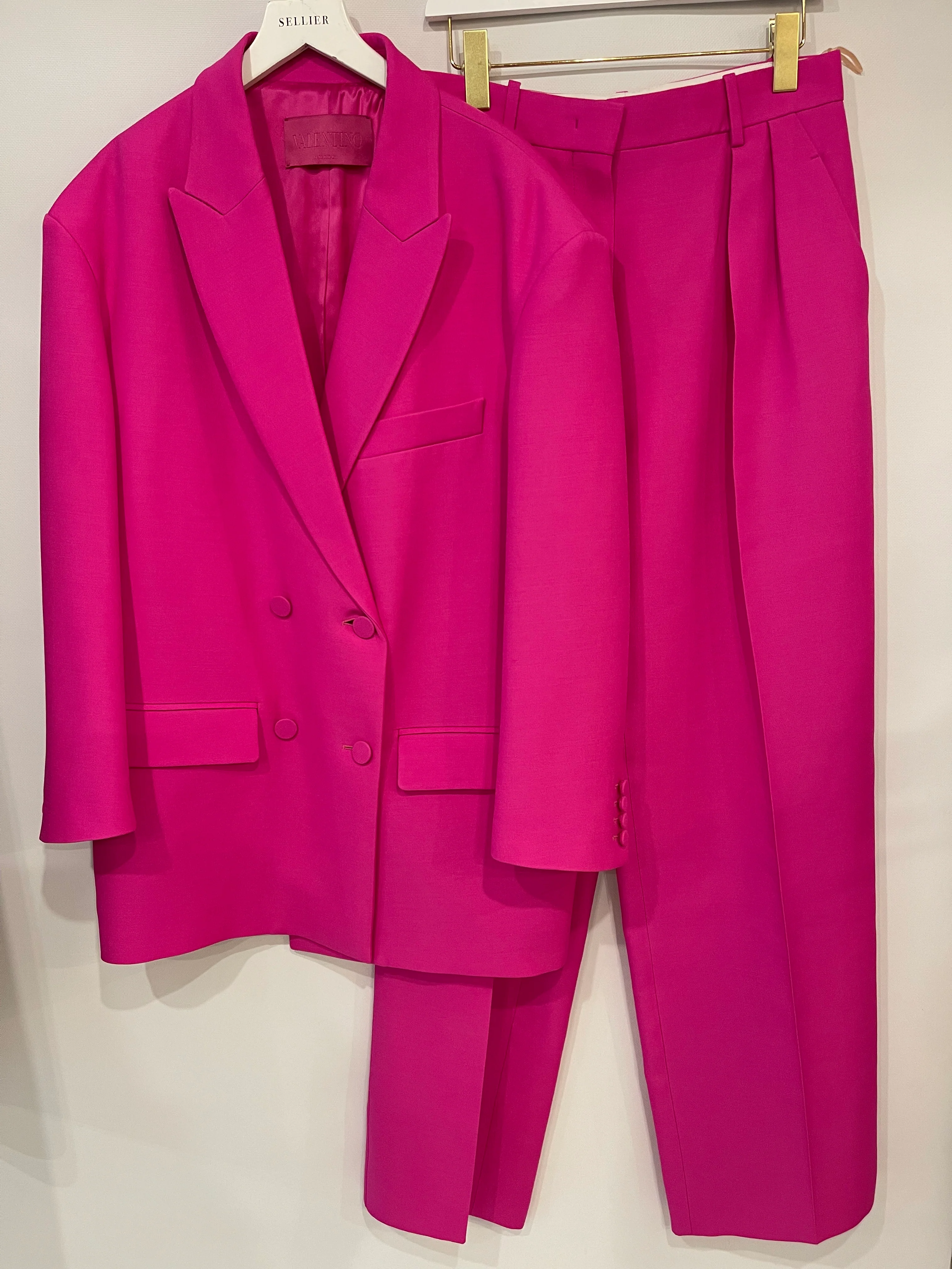 Valentino Hot Pink Blazer Jacket and Matching Trousers Set Size IT 42 (UK 10) - Image 9