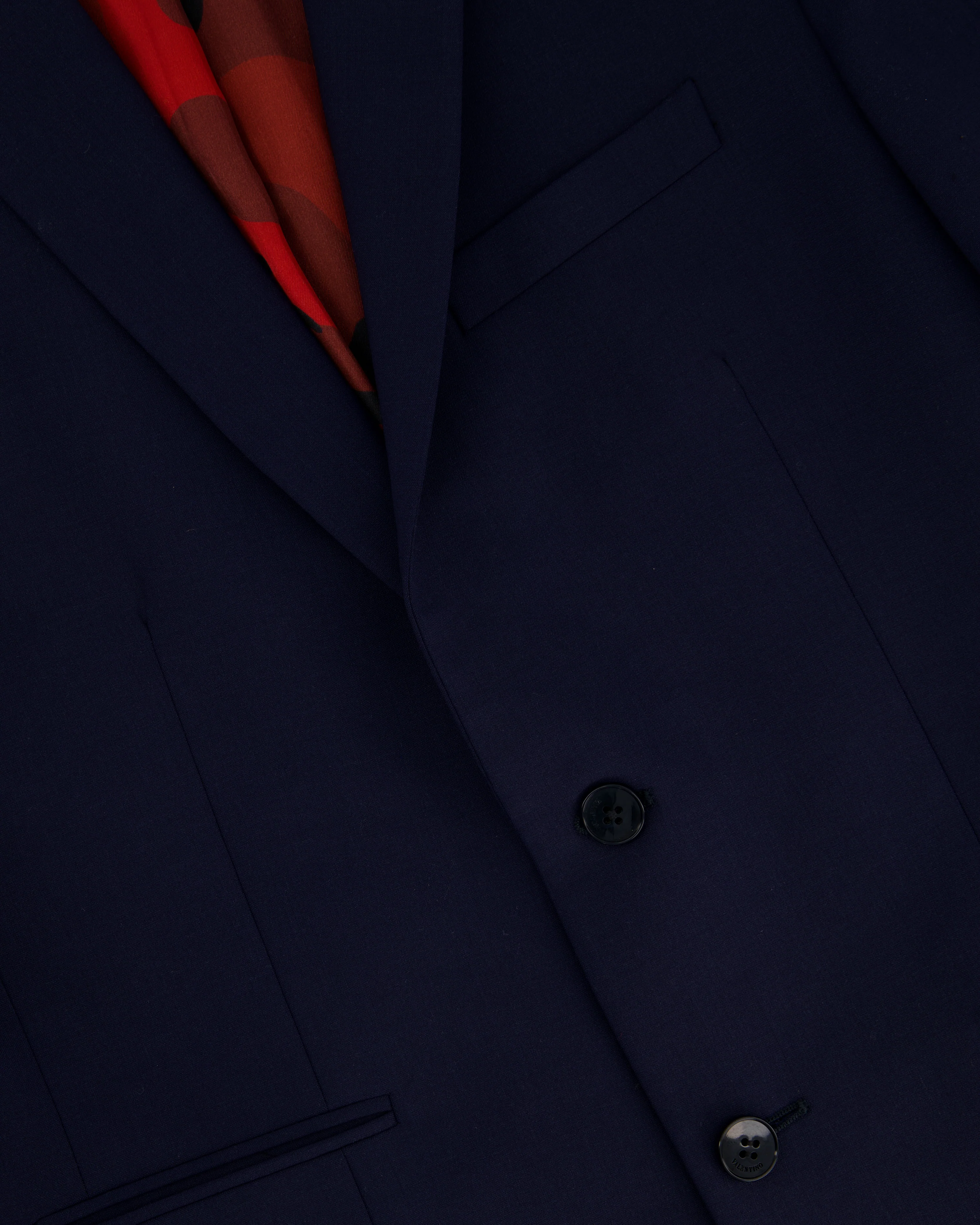 Valentino Menswear Navy Tailored Blazer with Red Interior Size IT 44 (UK 34) - Image 4