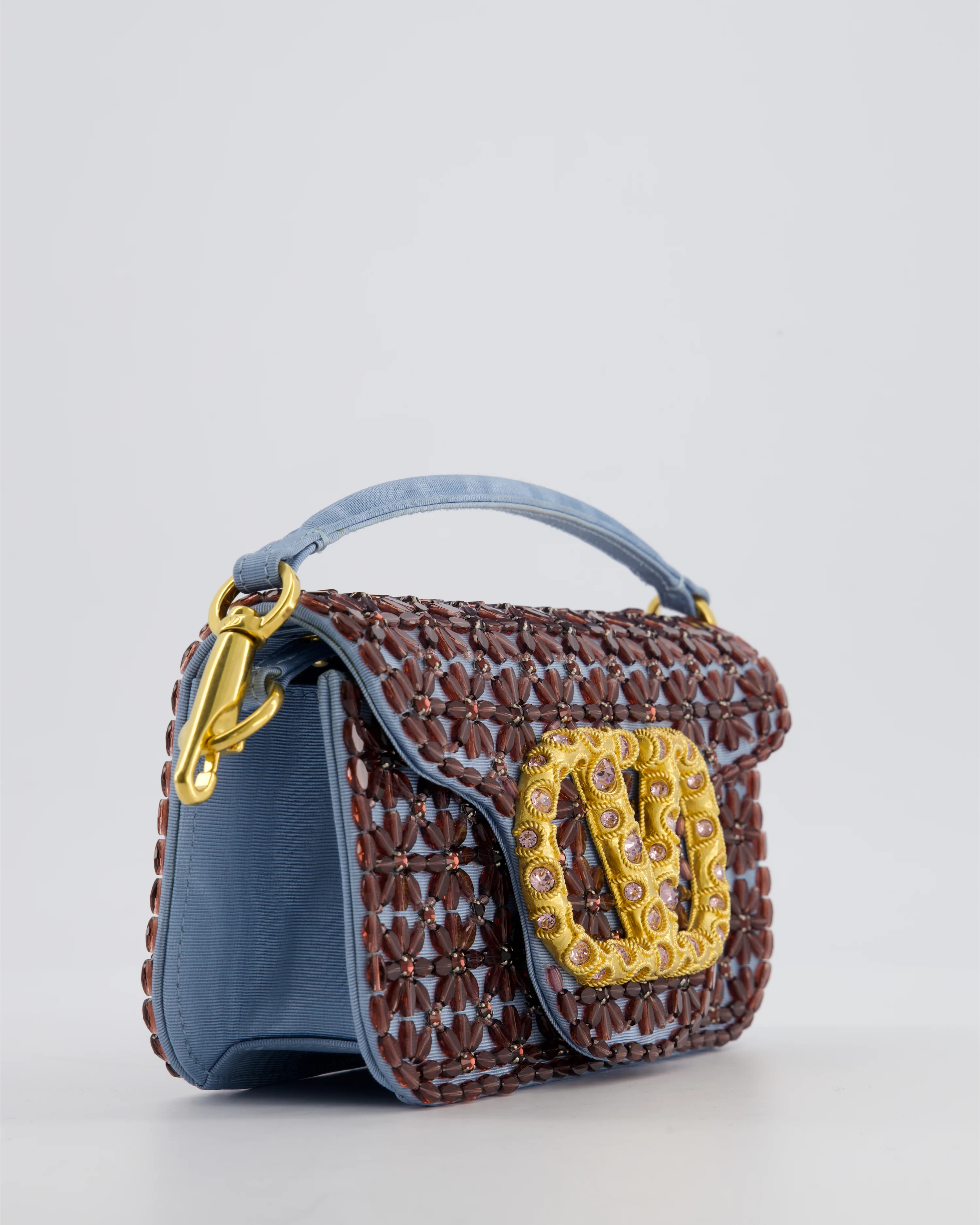 Valentino Multi Small Embroidered Loco Shoulder Bag with Gold tone Hardware RRP £3250 - Image 11