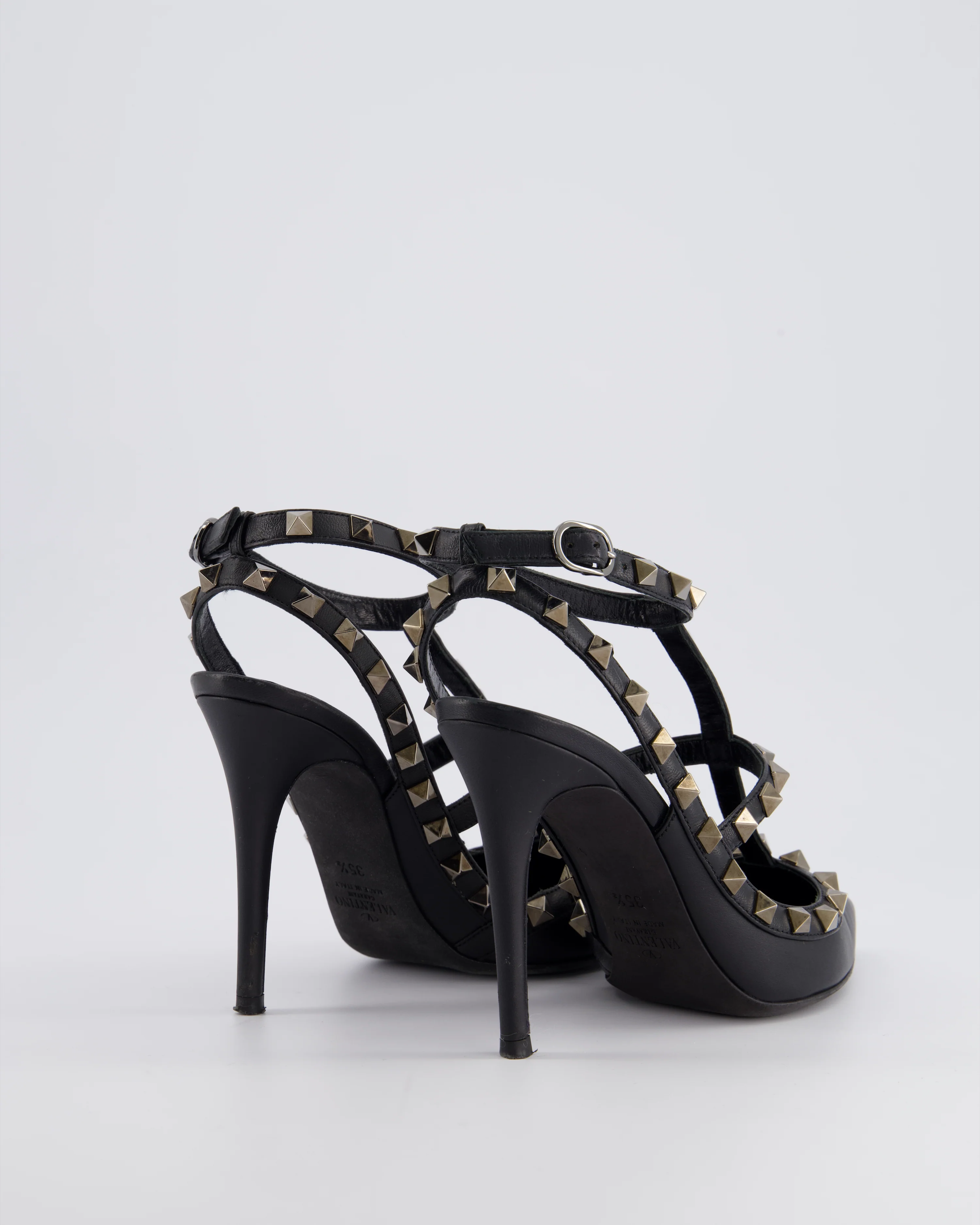 Valentino So Black Leather Rockstud Ankle Strap Pump Heels EU 35.5 RRP £670 - Image 3
