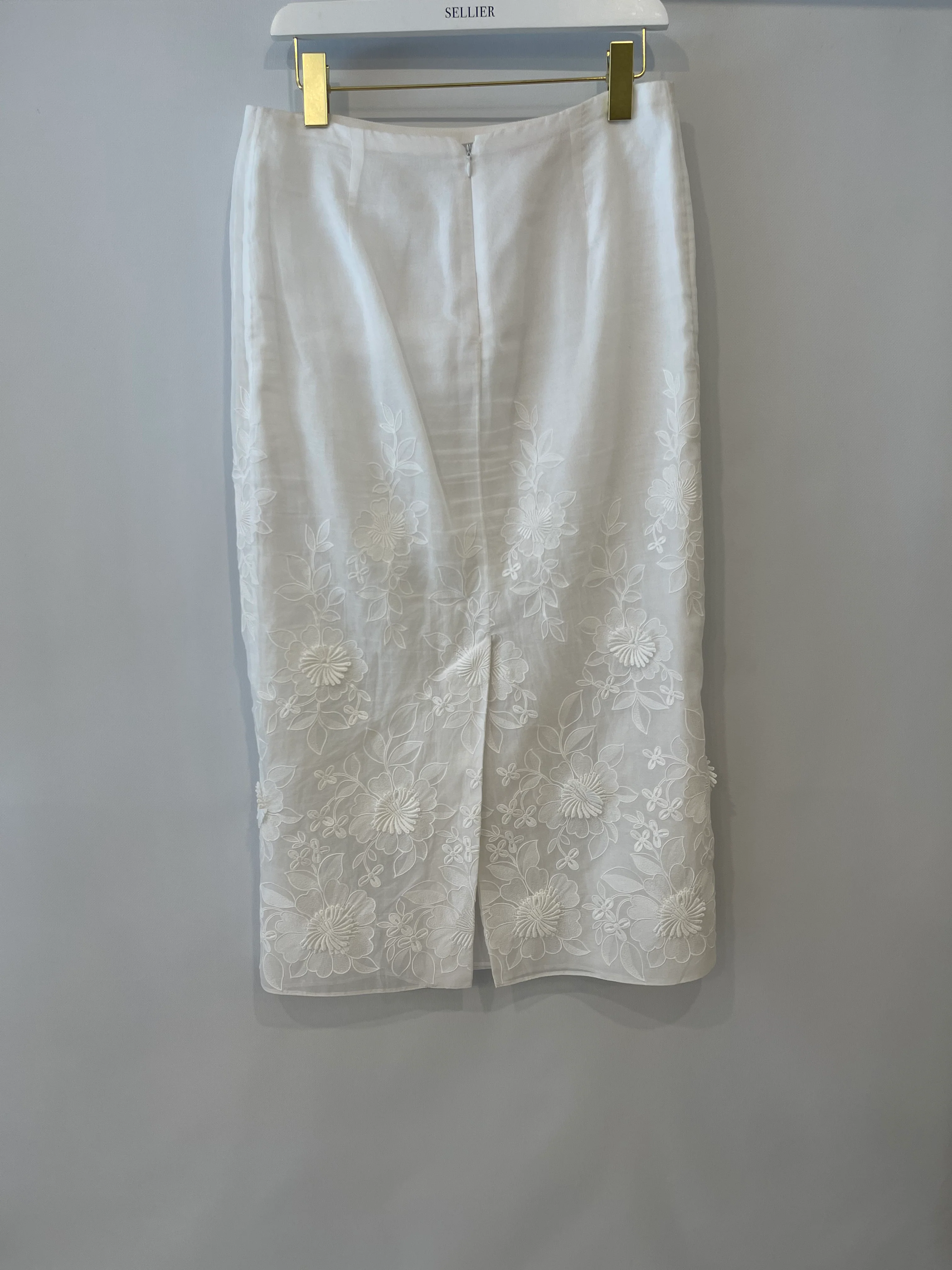 Valentino White Floral Embroidered Maxi Skirt Size IT 42 (UK 10) RRP £2,800 - Image 10