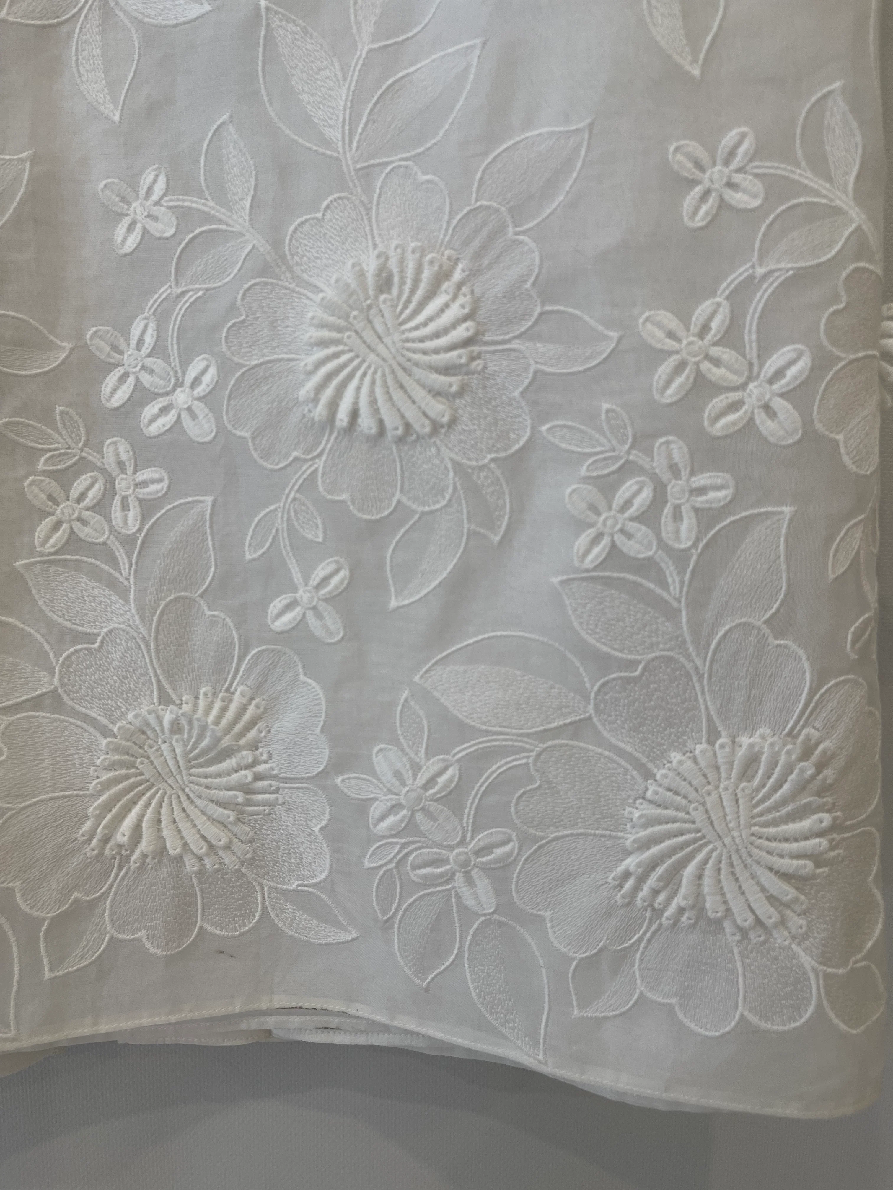 Valentino White Floral Embroidered Maxi Skirt Size IT 42 (UK 10) RRP £2,800 - Image 12