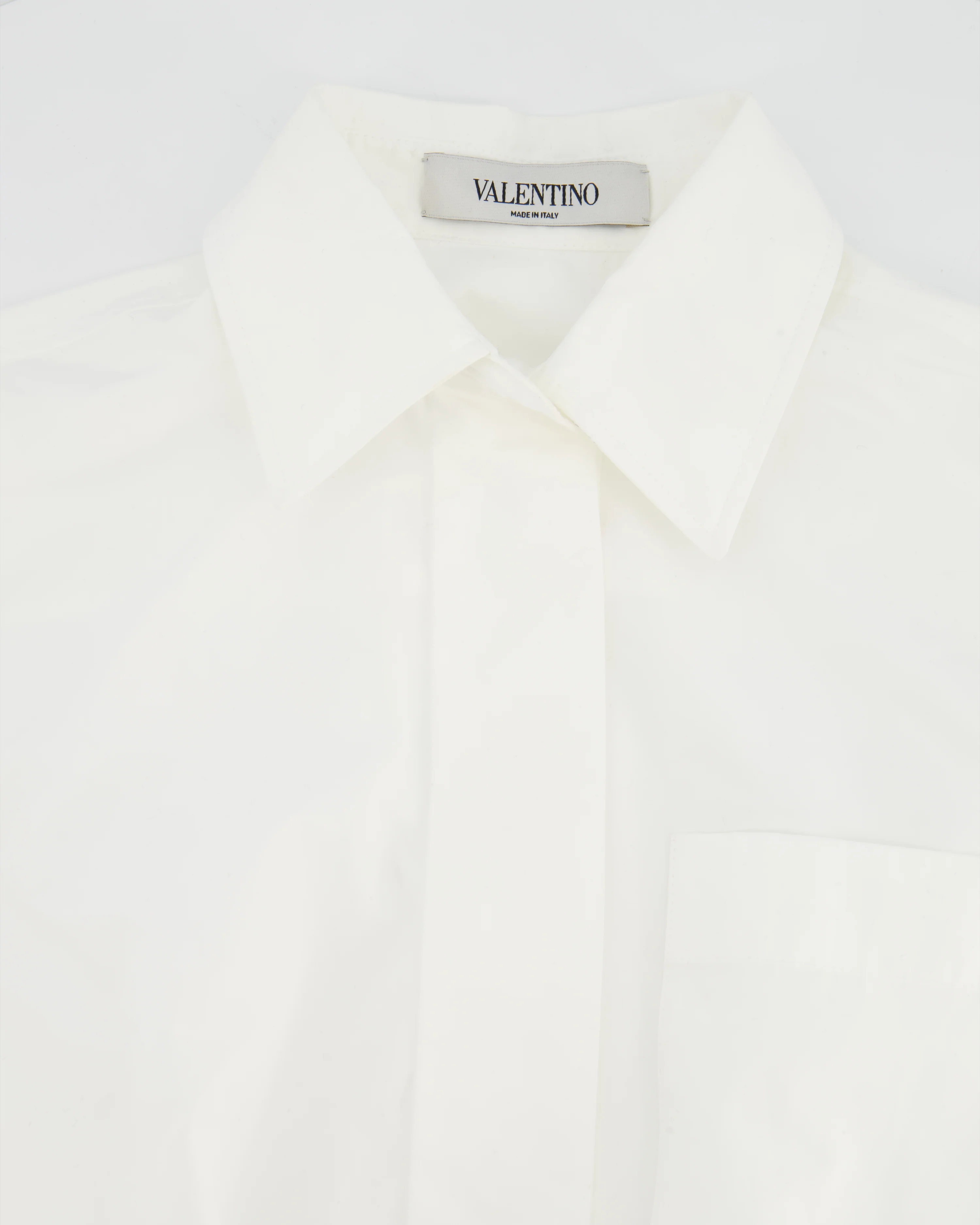 Valentino White Long Sleeve Cotton Button Down Playsuit Size IT 36 (UK 4) - Image 3