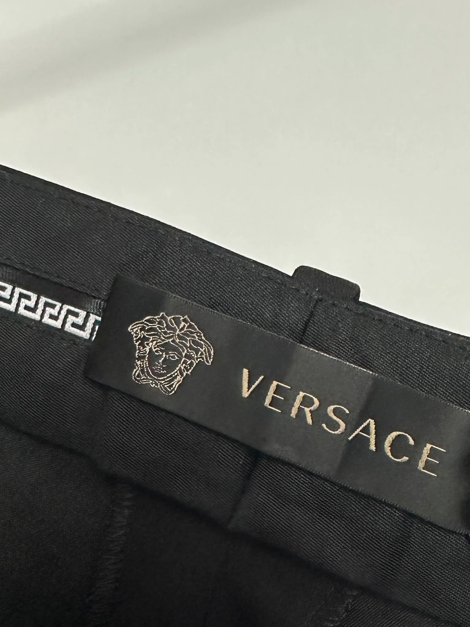 Versace Black Tailored Trousers with Gold Medusa Safety Pin Details Size IT 38 (UK 6) - Image 8
