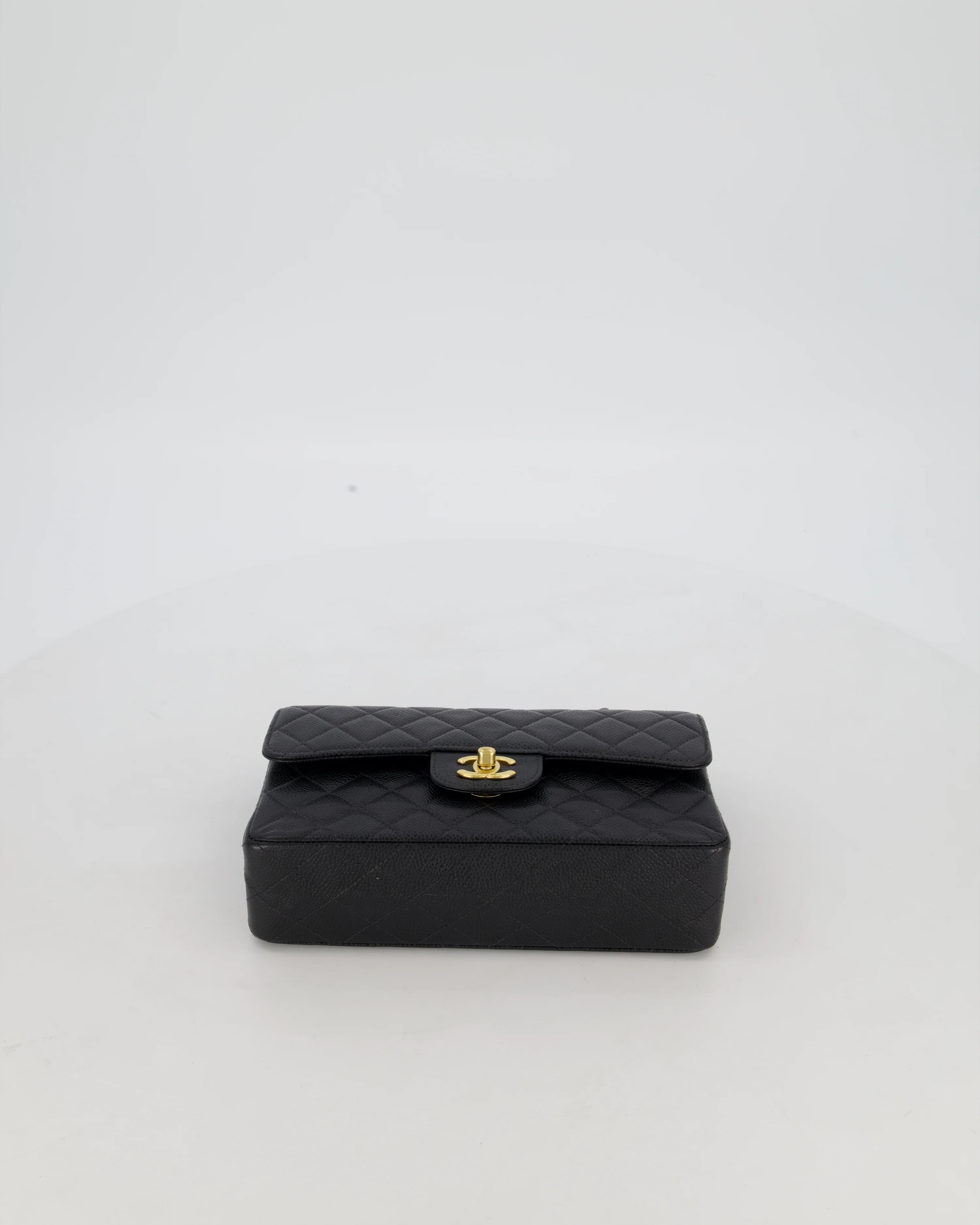 *VERY RARE* Chanel Vintage Black Small Classic Double Flap Bag in Caviar Leather with 24K Gold Hardware - Image 18