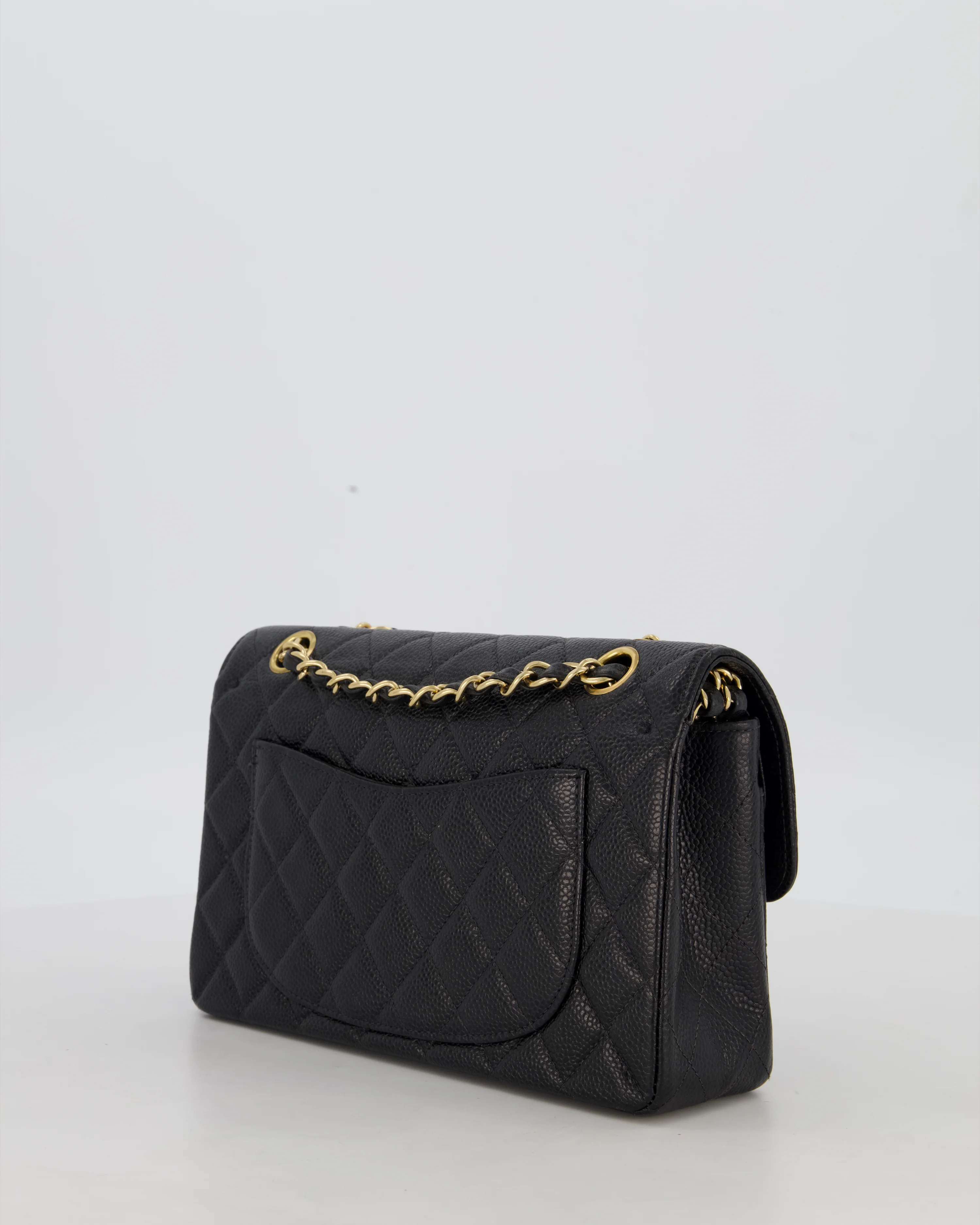 *VERY RARE* Chanel Vintage Black Small Classic Double Flap Bag in Caviar Leather with 24K Gold Hardware - Image 5