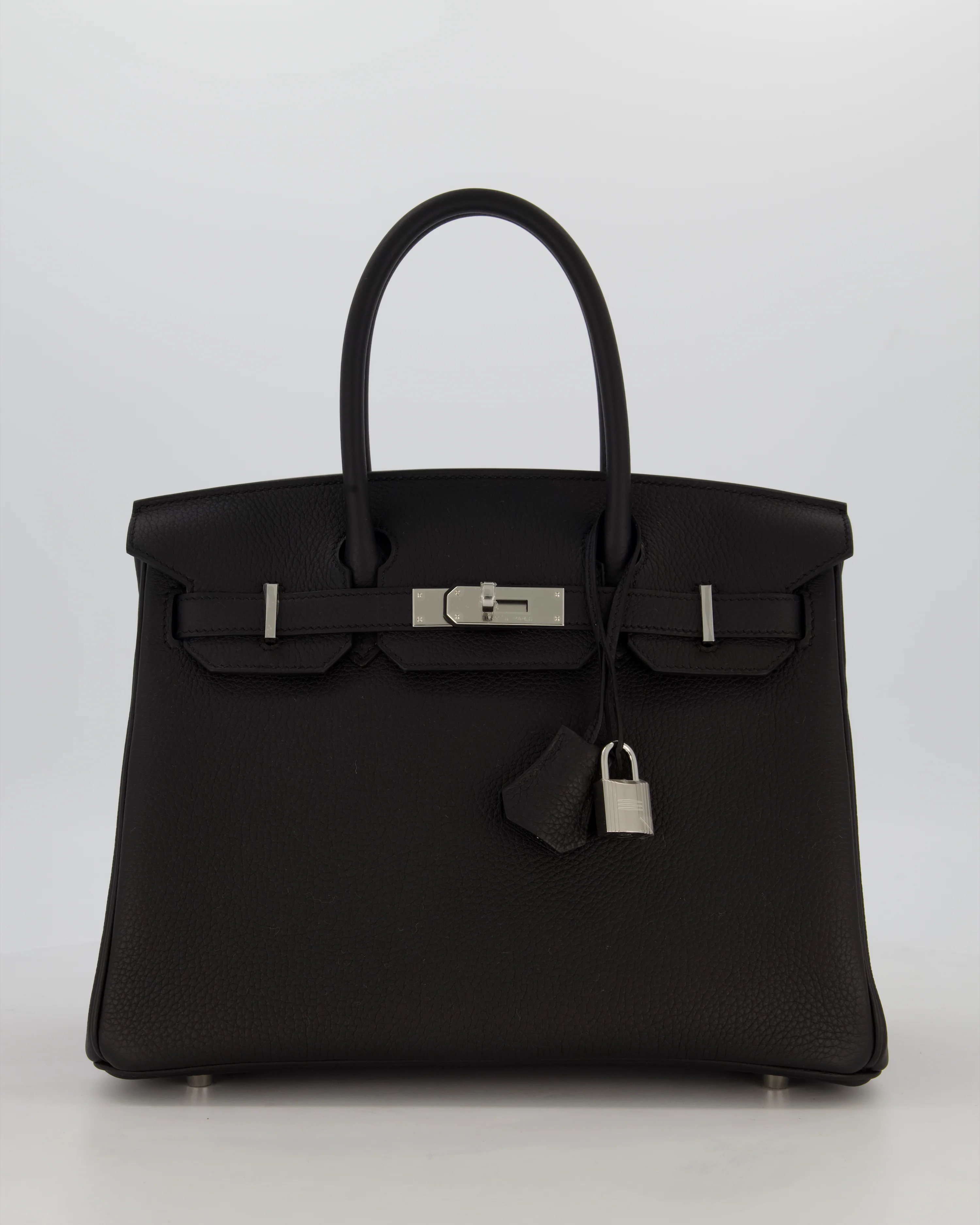 *VERY RARE* Hermès Birkin 30 Retourne Bag in Noir Togo Leather with Palladium Hardware