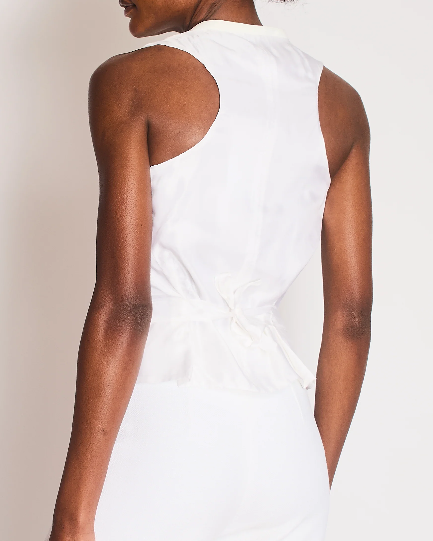 Victoria Beckham White Logo Waistcoat Size UK 8 - Image 2