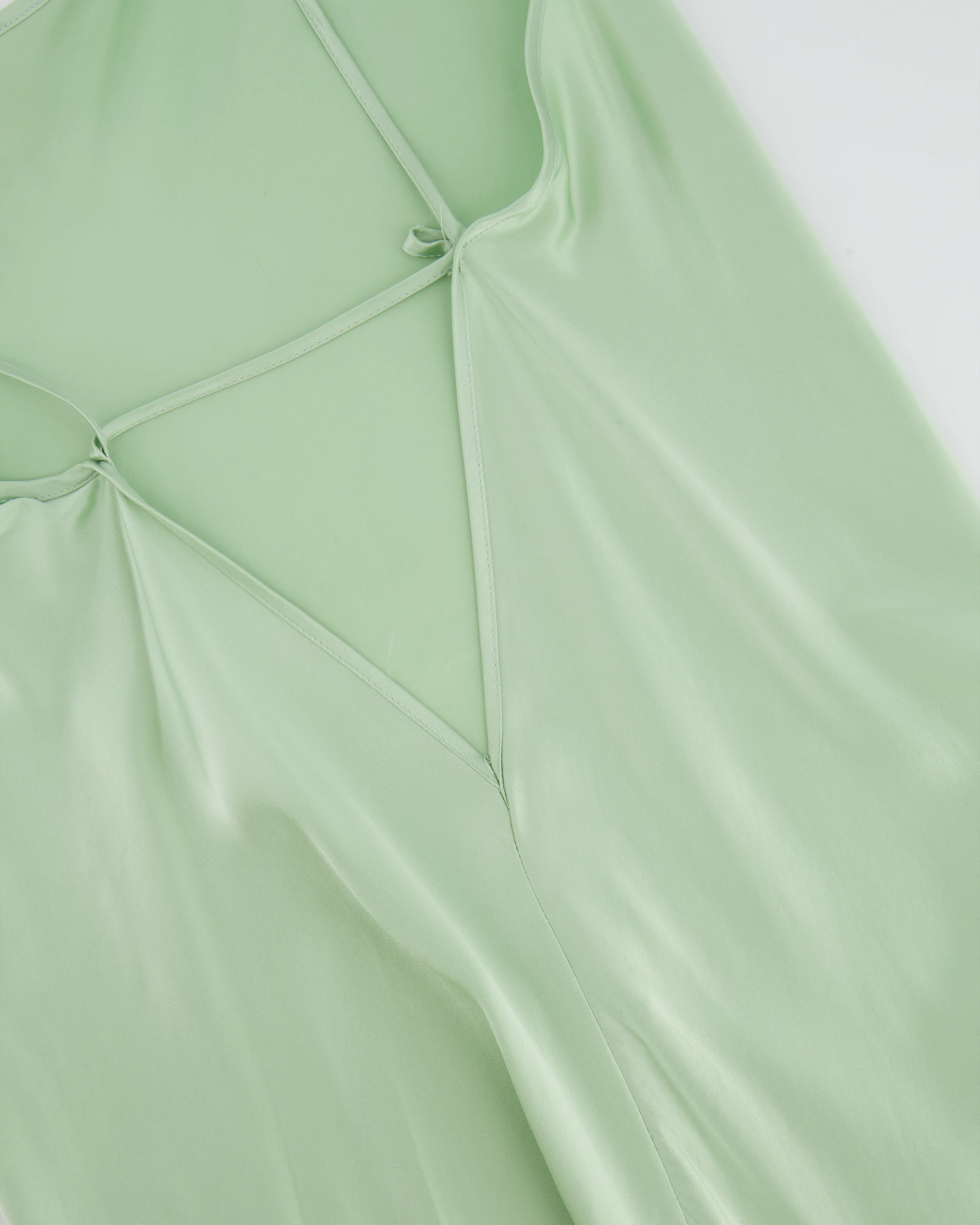 Victoria Beckham Pastel Green Silky Sleeveless Maxi Dress Size UK 12 - Image 6