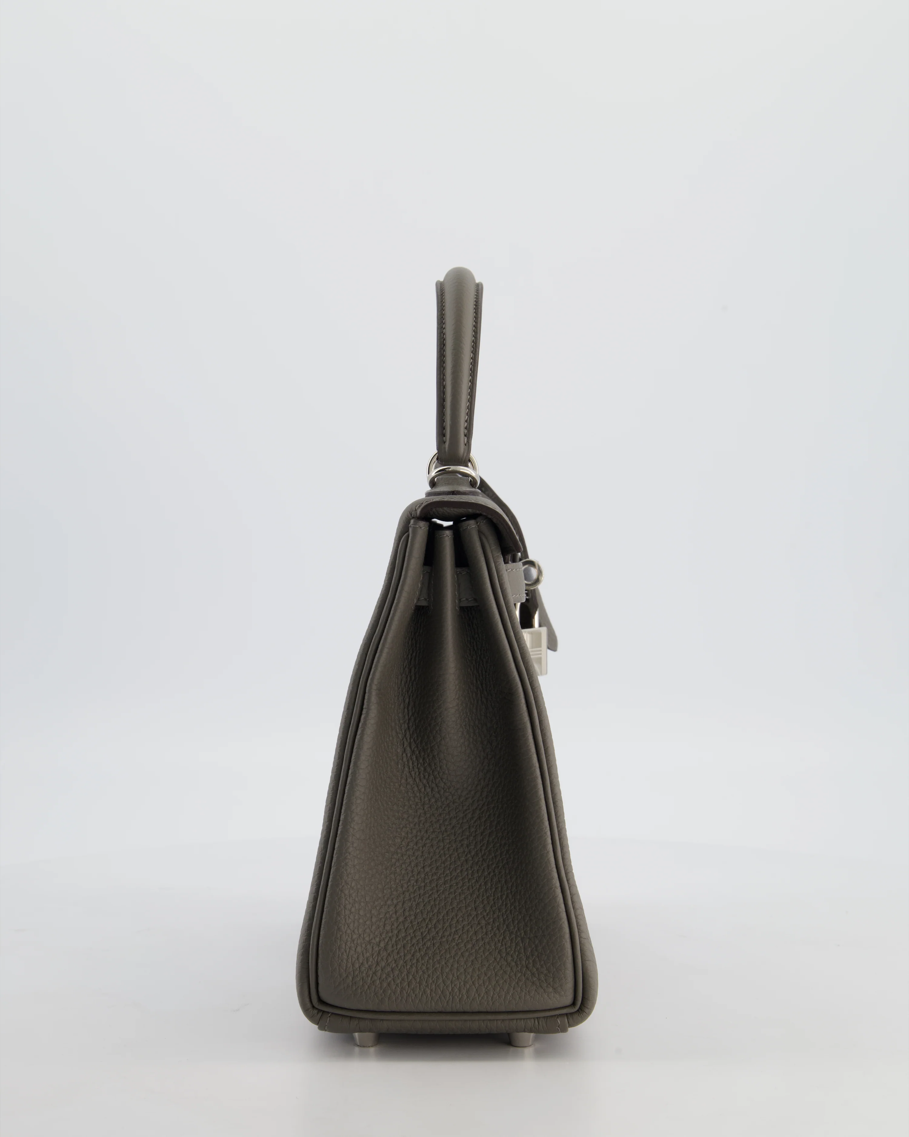 *HOT* Hermès Kelly 25 Rotourne Bag in Gris Meyer Togo Leather with Palladium Hardware - Image 4