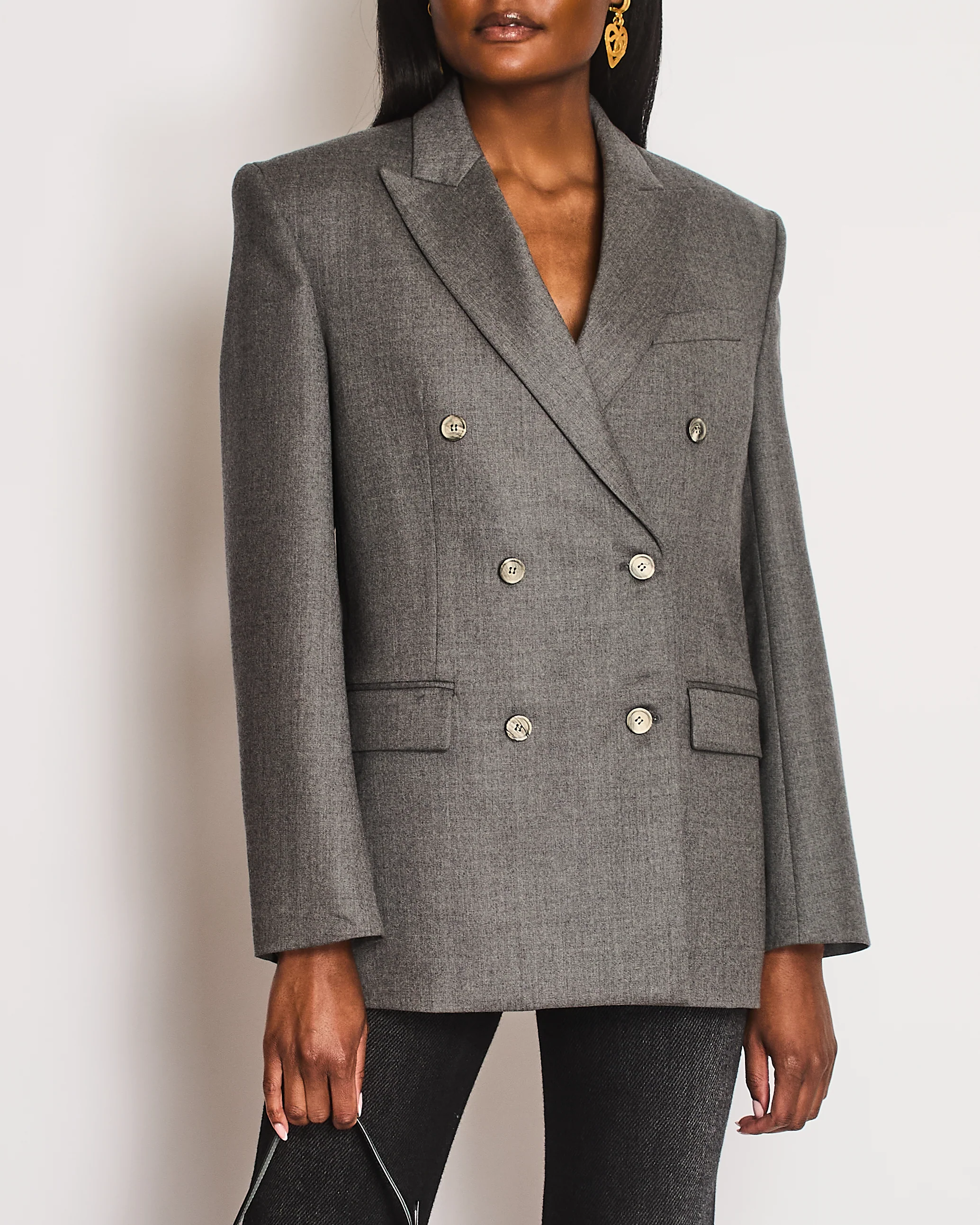 Wardrobe NYC Grey Two-Piece Waistcoat and Blazer Set Size S/M (UK 8/10) - Image 4