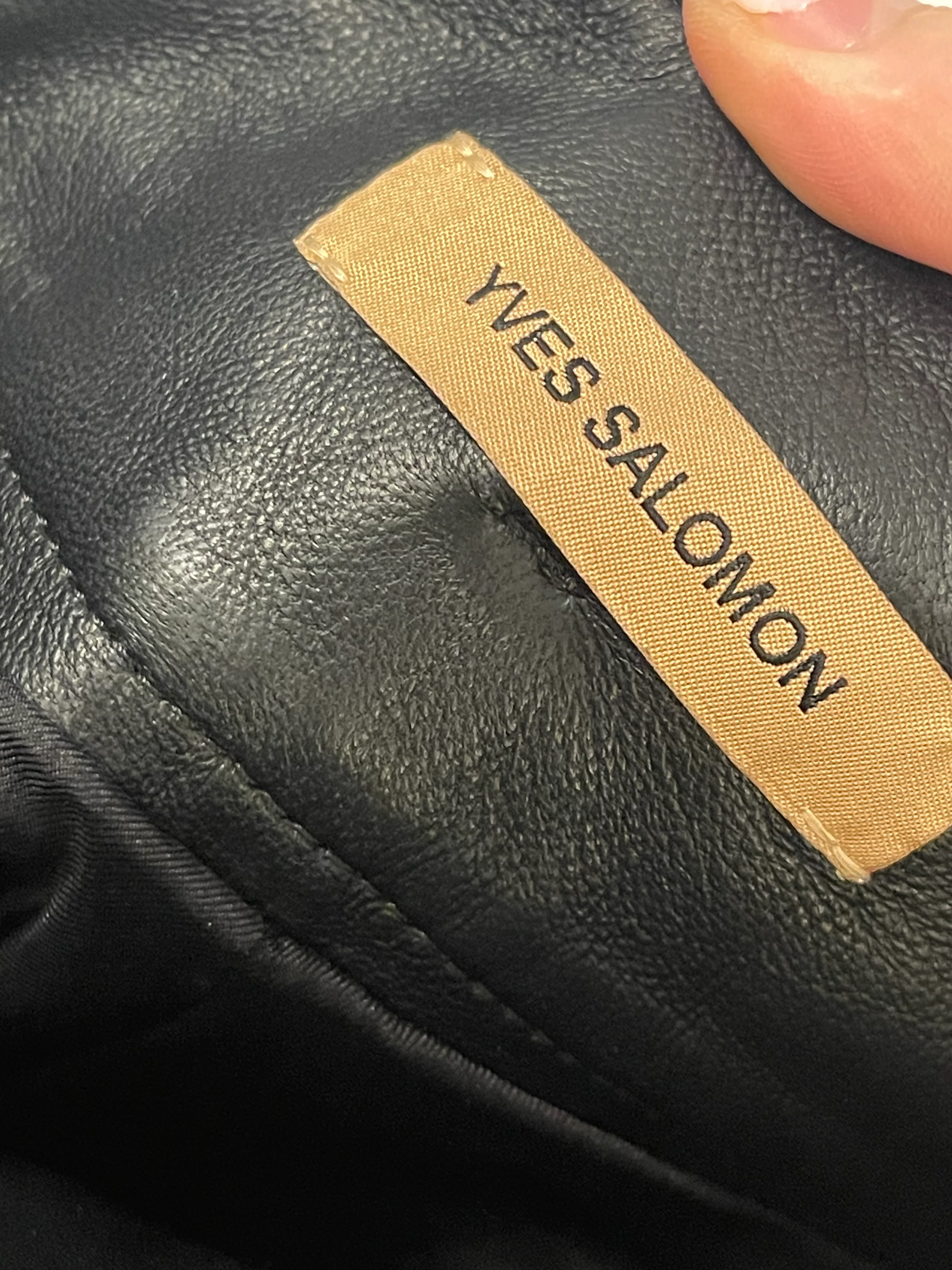 Yves Salomon Black Straight Leather Trousers Size FR 34 (UK 6) - Image 7
