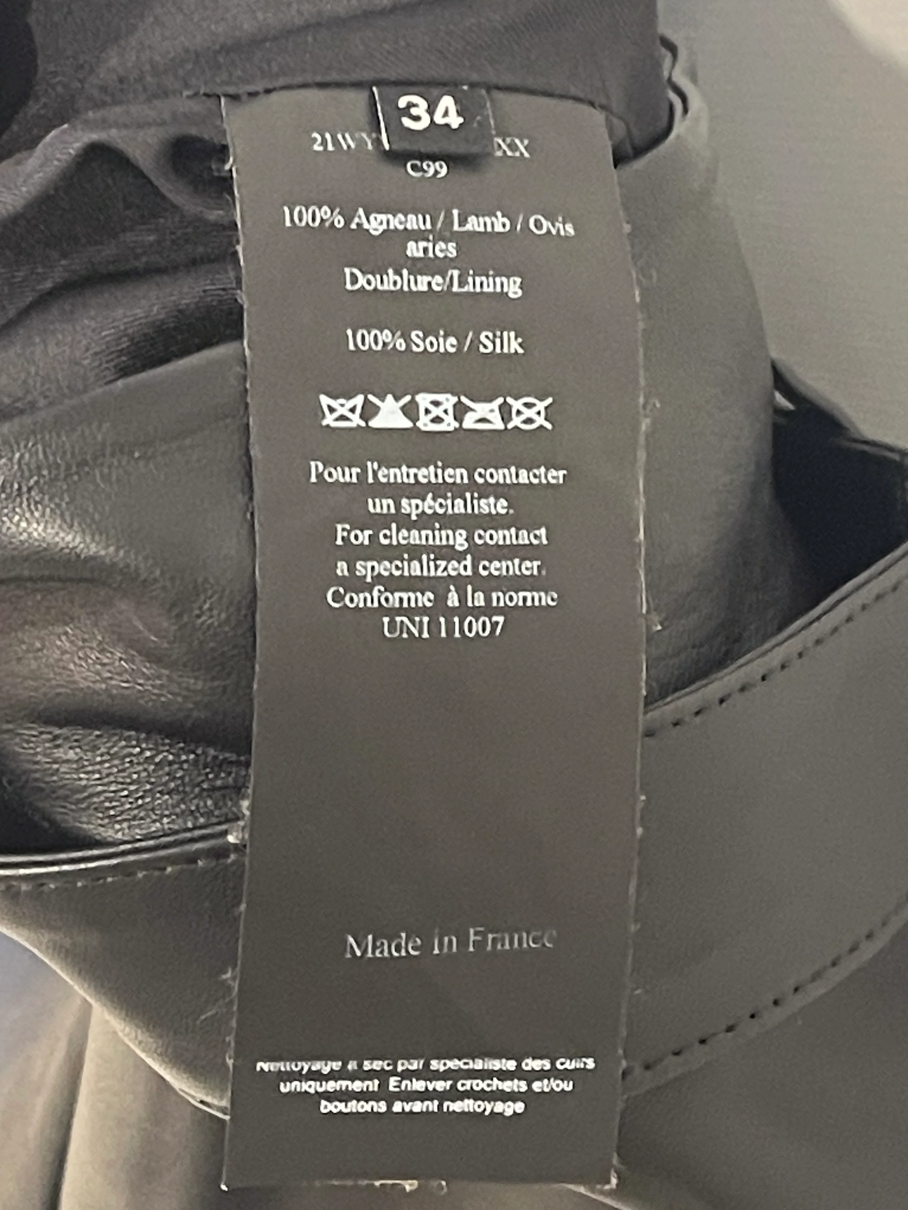 Yves Salomon Black Straight Leather Trousers Size FR 34 (UK 6) - Image 8
