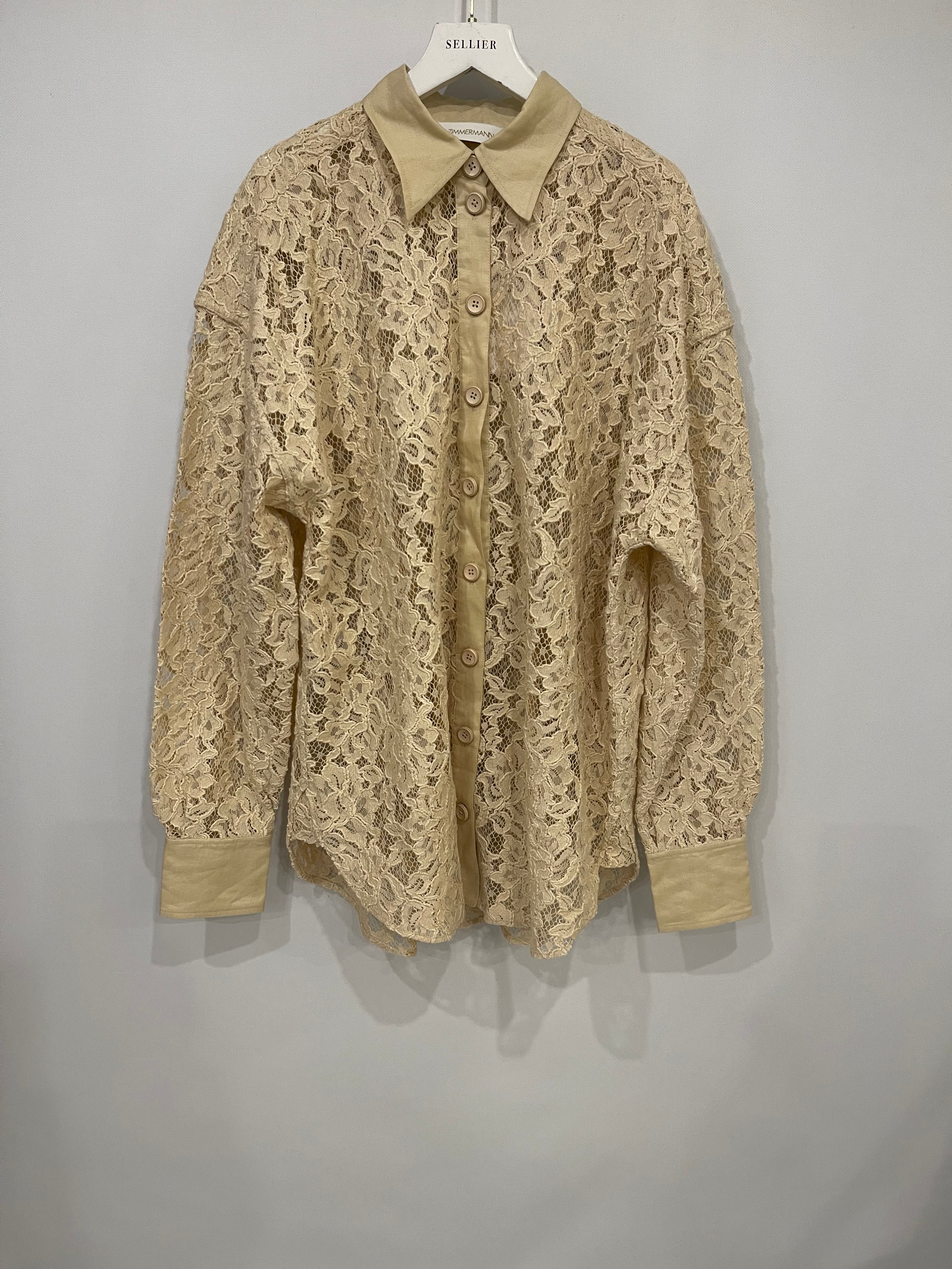 Zimmermann Beige Lace Natura Shirt and Trousers Set Size 2 (UK 10/12) RRP £1,200 - Image 17