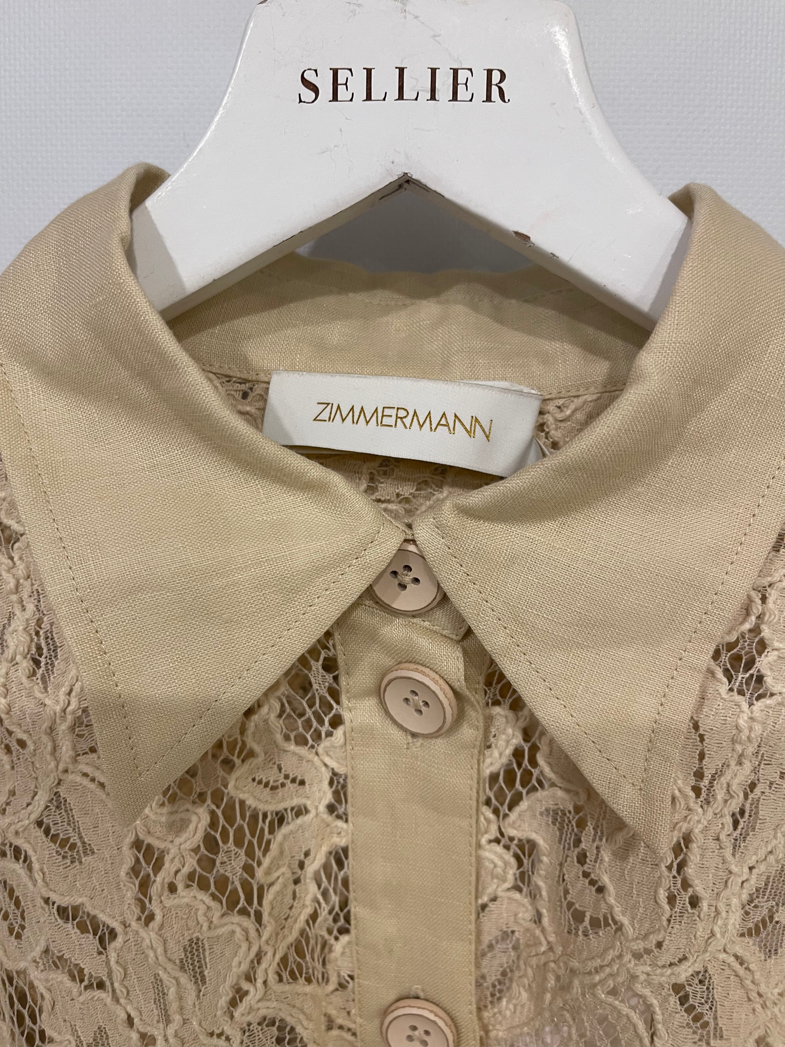 Zimmermann Beige Lace Natura Shirt and Trousers Set Size 2 (UK 10/12) RRP £1,200 - Image 19