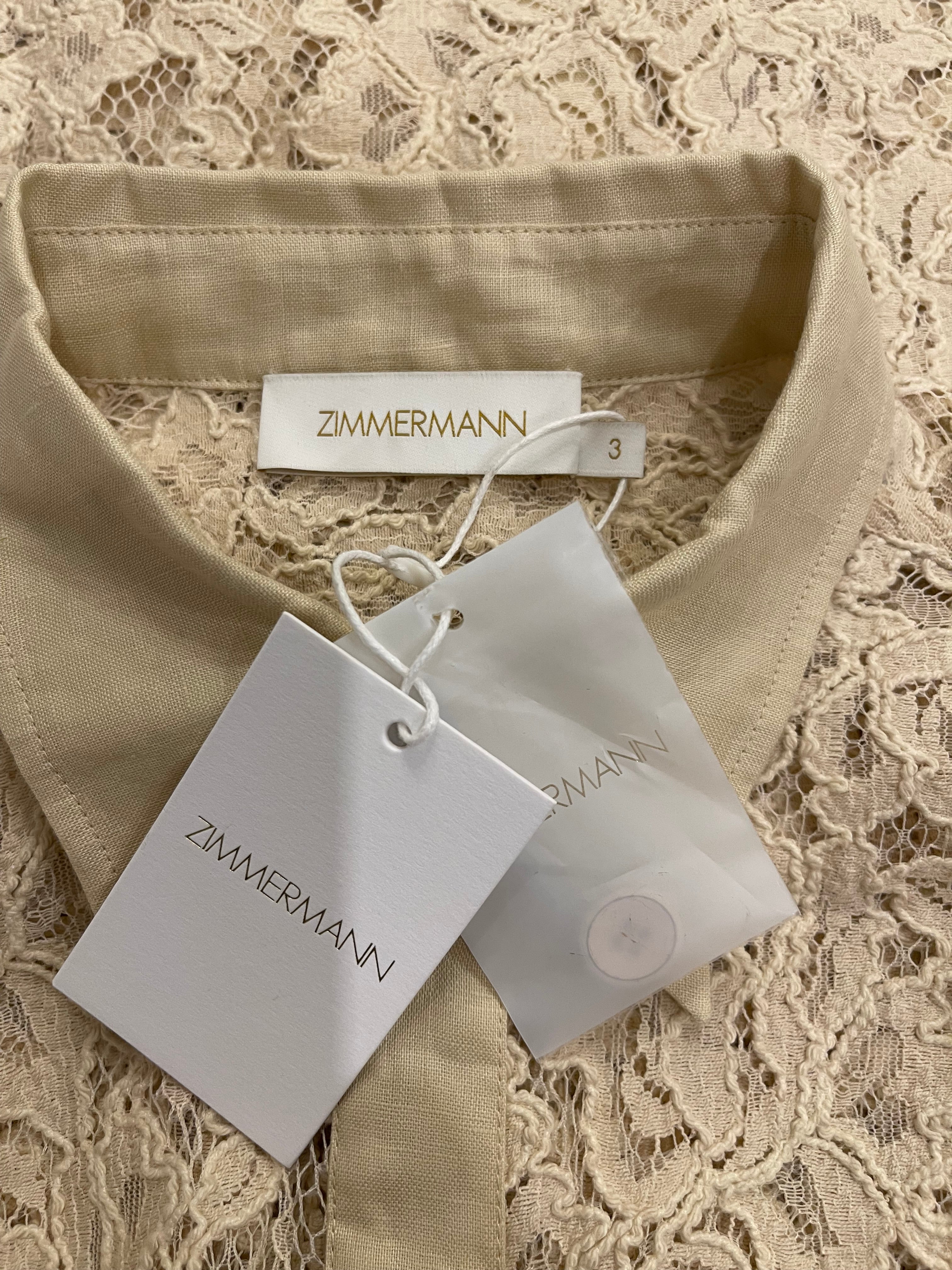 Zimmermann Beige Lace Natura Shirt and Trousers Set Size 2 (UK 10/12) RRP £1,200 - Image 20