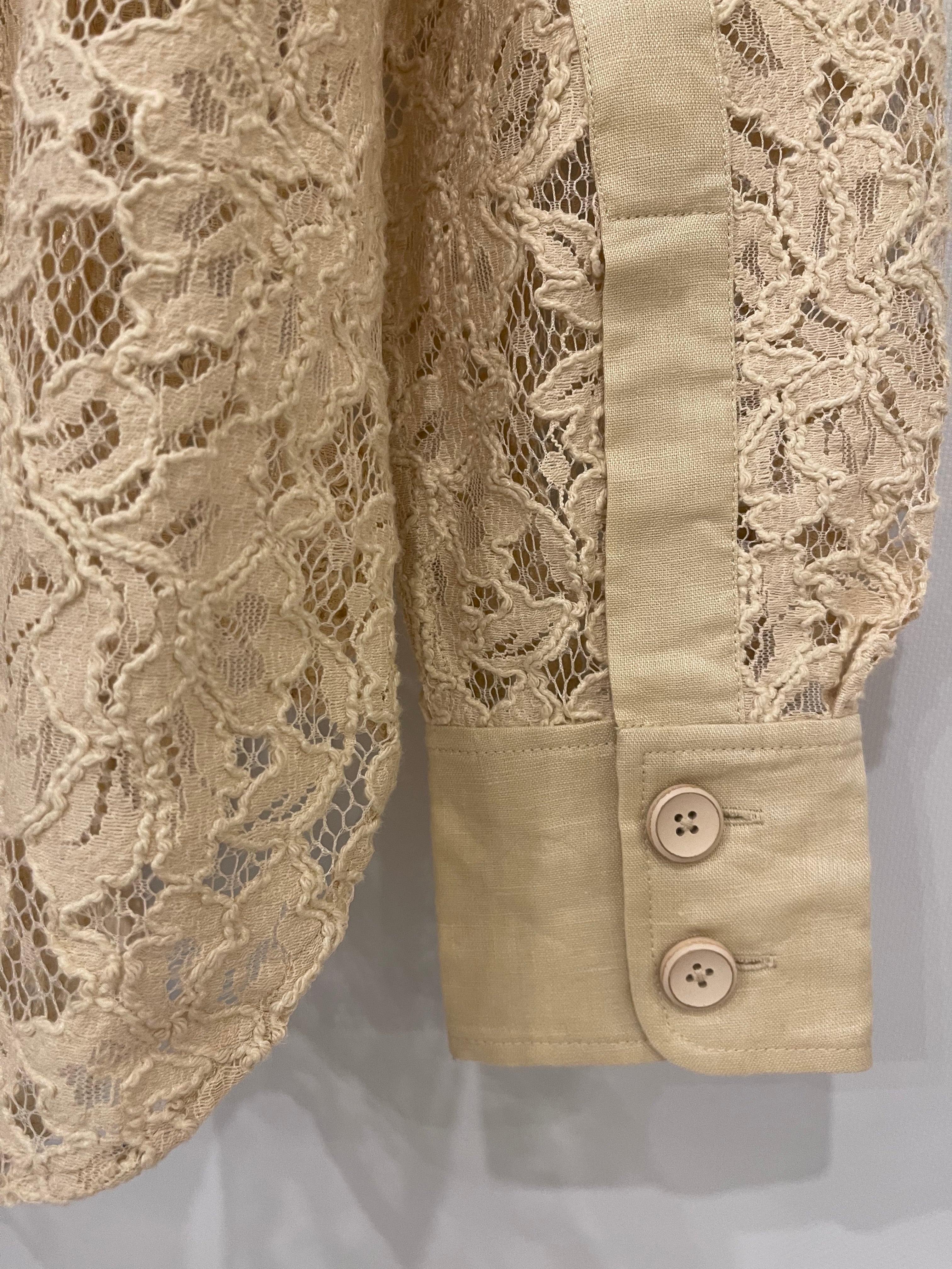 Zimmermann Beige Lace Natura Shirt and Trousers Set Size 2 (UK 10/12) RRP £1,200 - Image 21