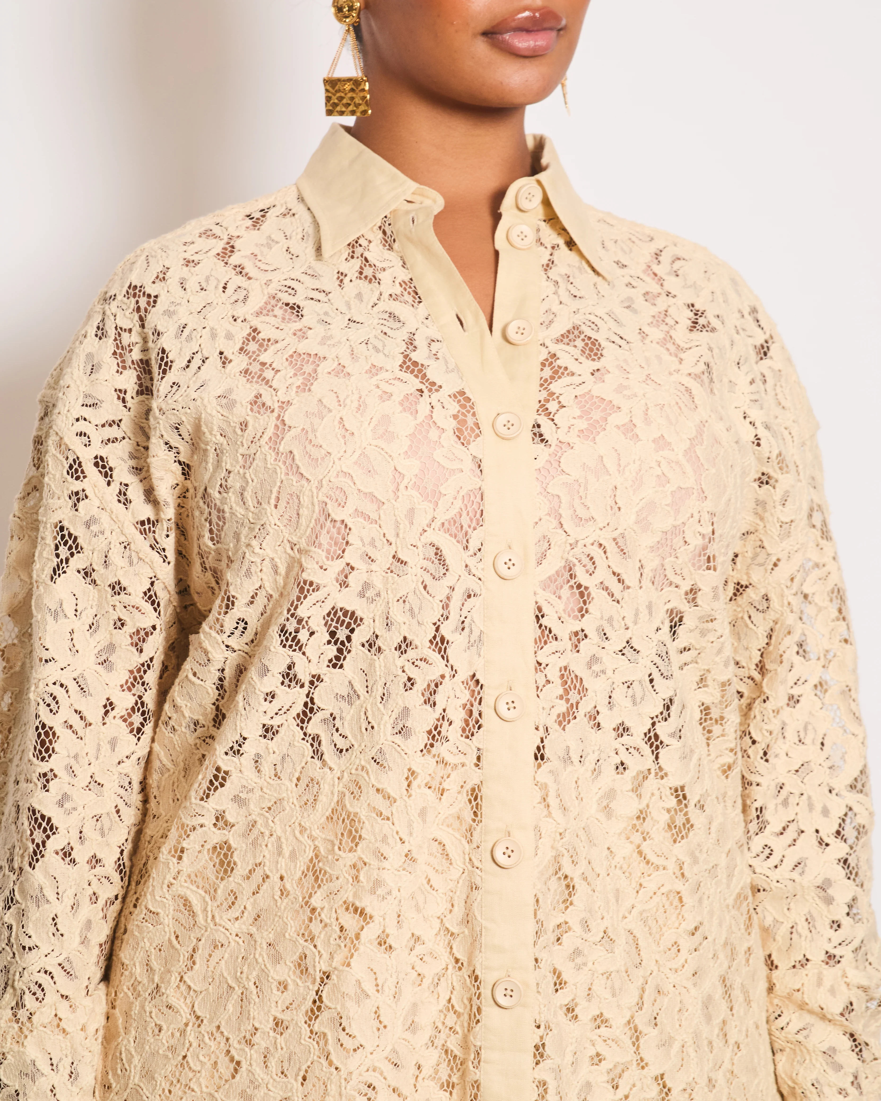 Zimmermann Beige Lace Natura Shirt and Trousers Set Size 2 (UK 10/12) RRP £1,200 - Image 3