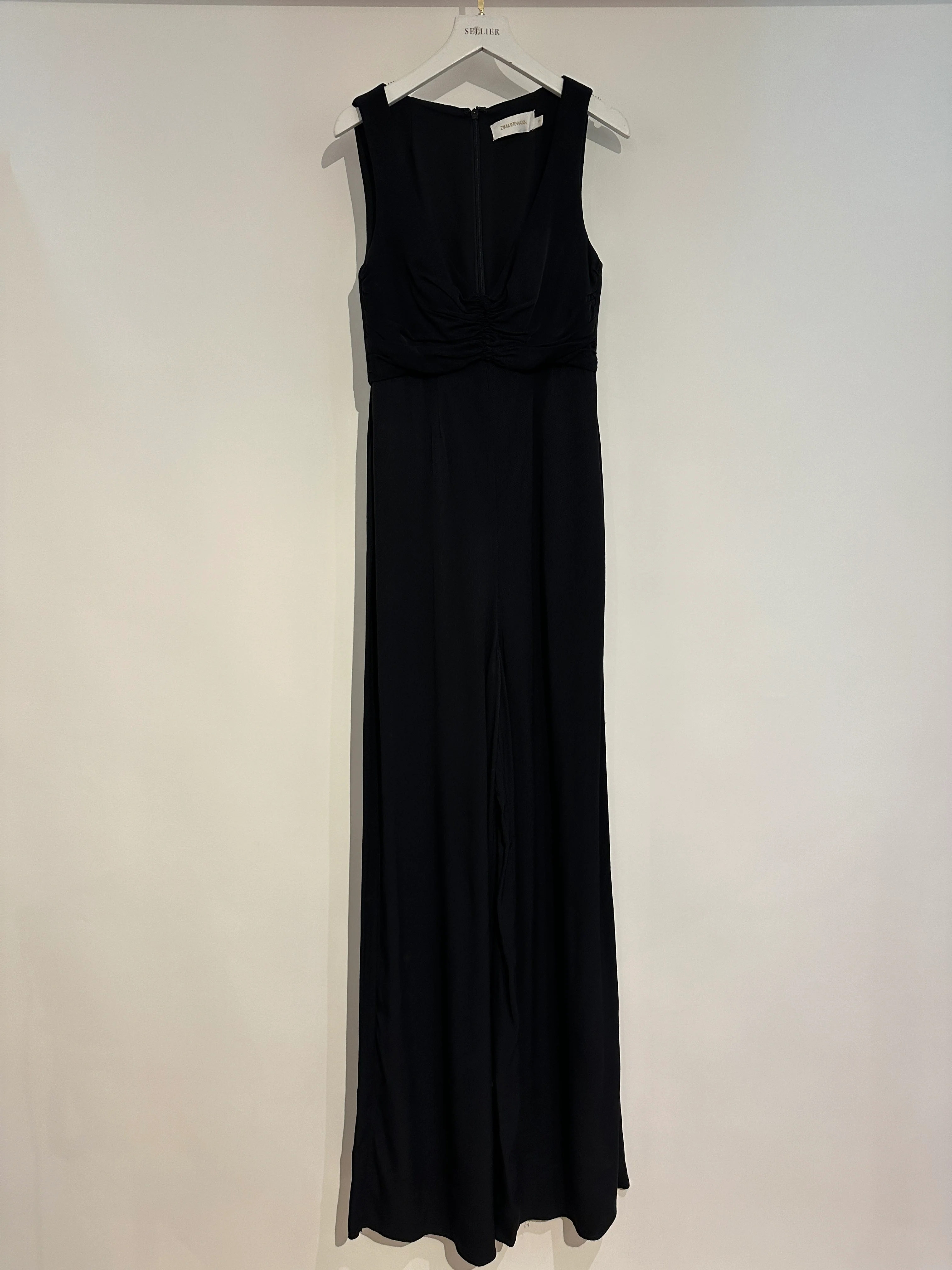 Zimmermann Black Jumpsuit with Ruched Detail Size 0 (UK 8) - Image 5