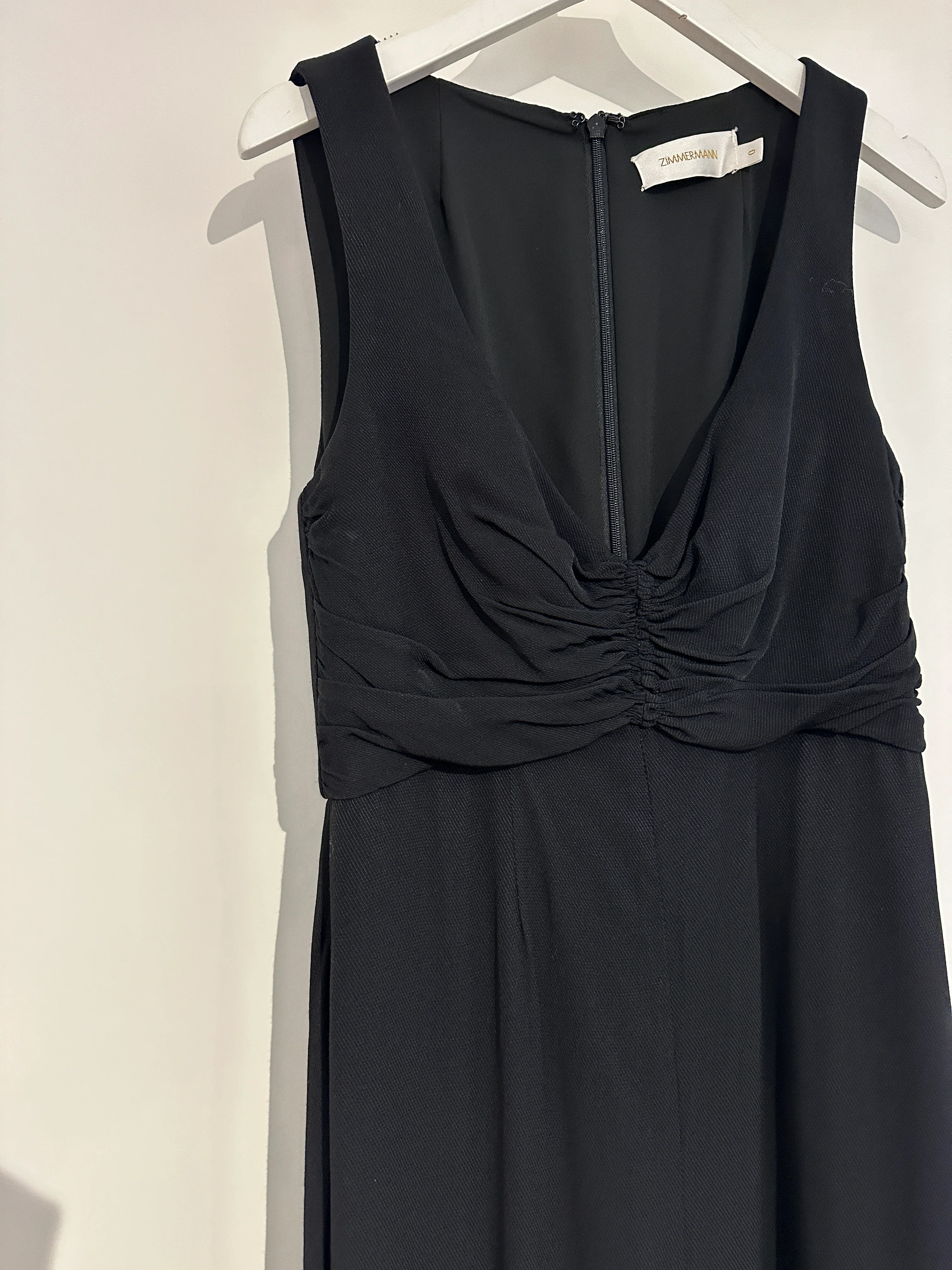 Zimmermann Black Jumpsuit with Ruched Detail Size 0 (UK 8) - Image 7
