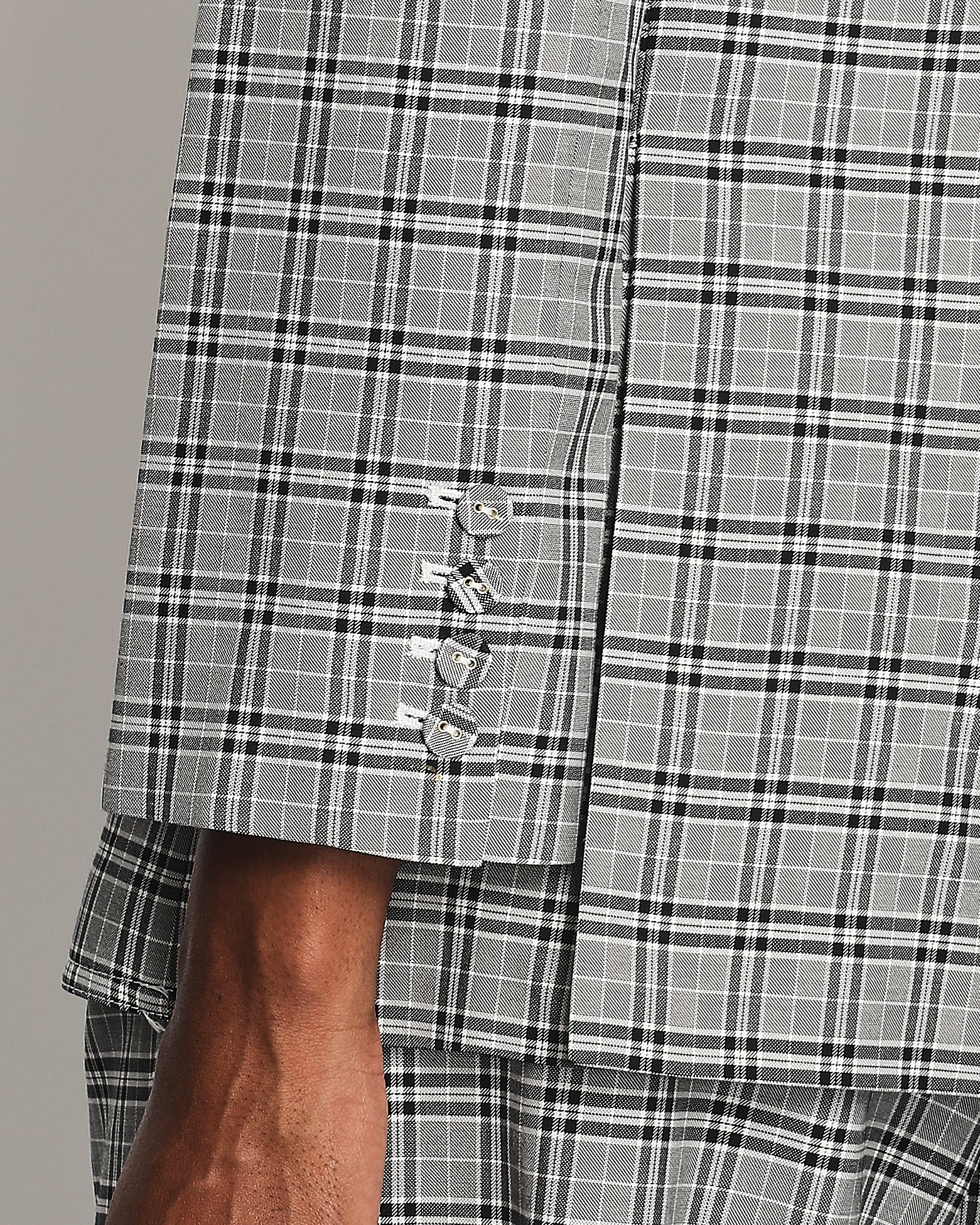 Zimmermann Grey, Black Check Double Breasted Jacket and Tailored Belted Trousers Set Size 0 (UK 6) - Image 5